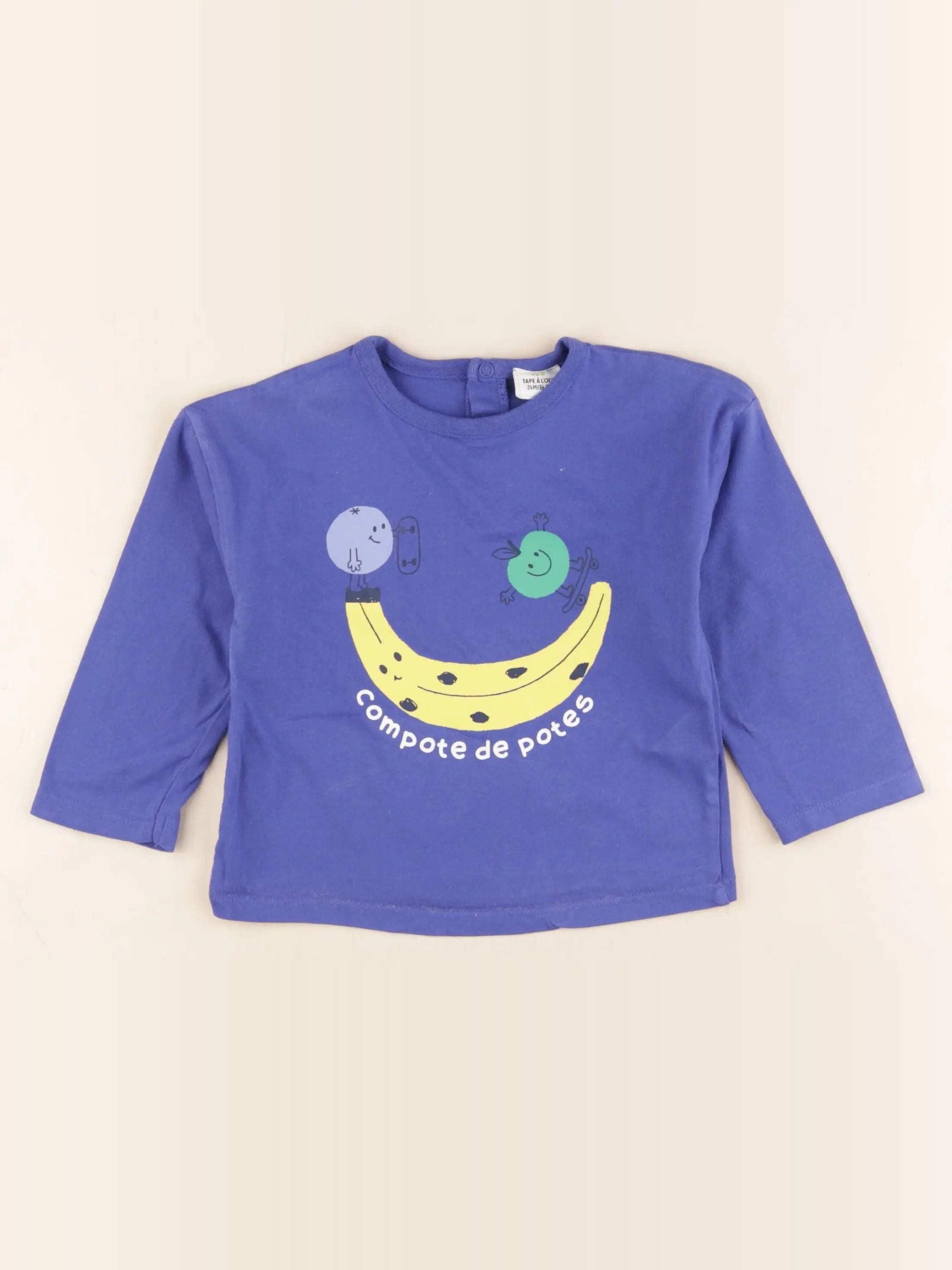 Tape à l'oeil - tee-shirt bleu - 24 mois