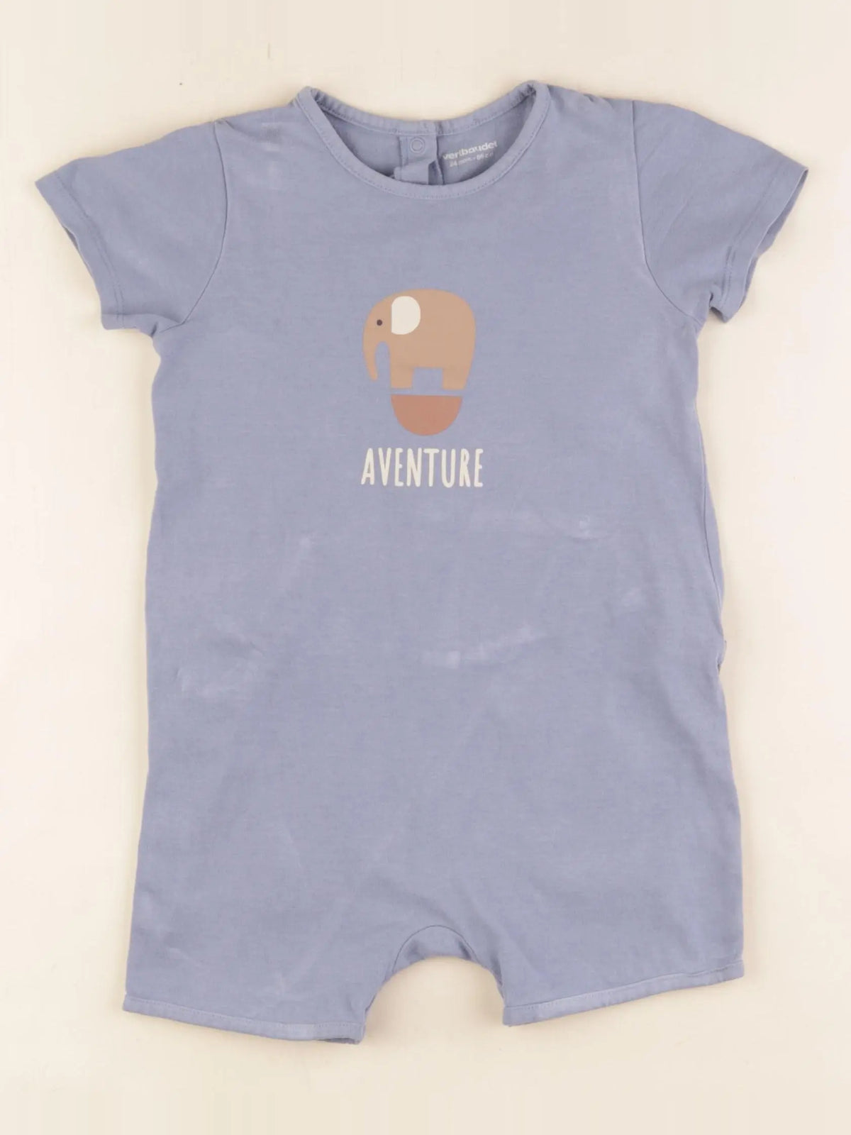 Vertbaudet - pyjama coton bleu - 24 mois