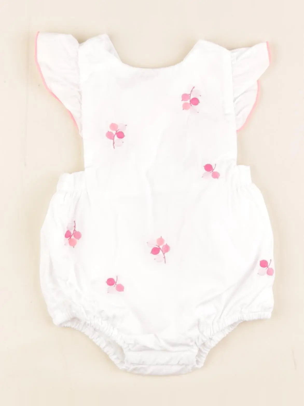 Jacadi - combinaison blanc, rose - 3 mois