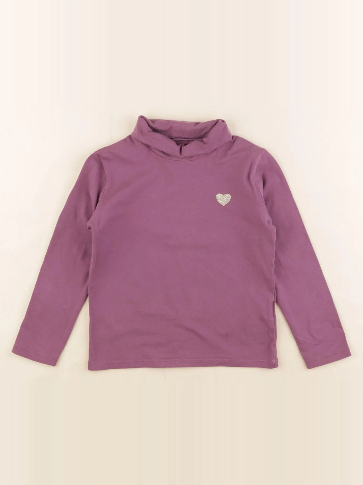 Vertbaudet - sous-pull or, violet - 5 ans