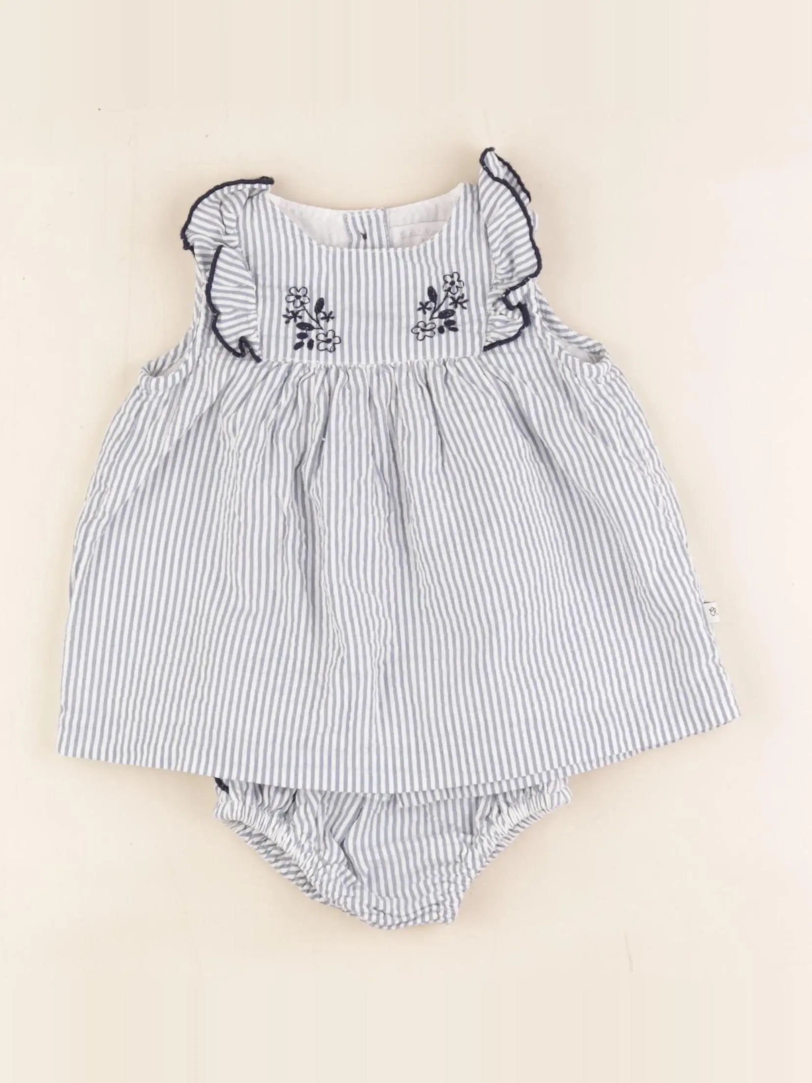 Cadet Rousselle - robe bleu - 3 mois