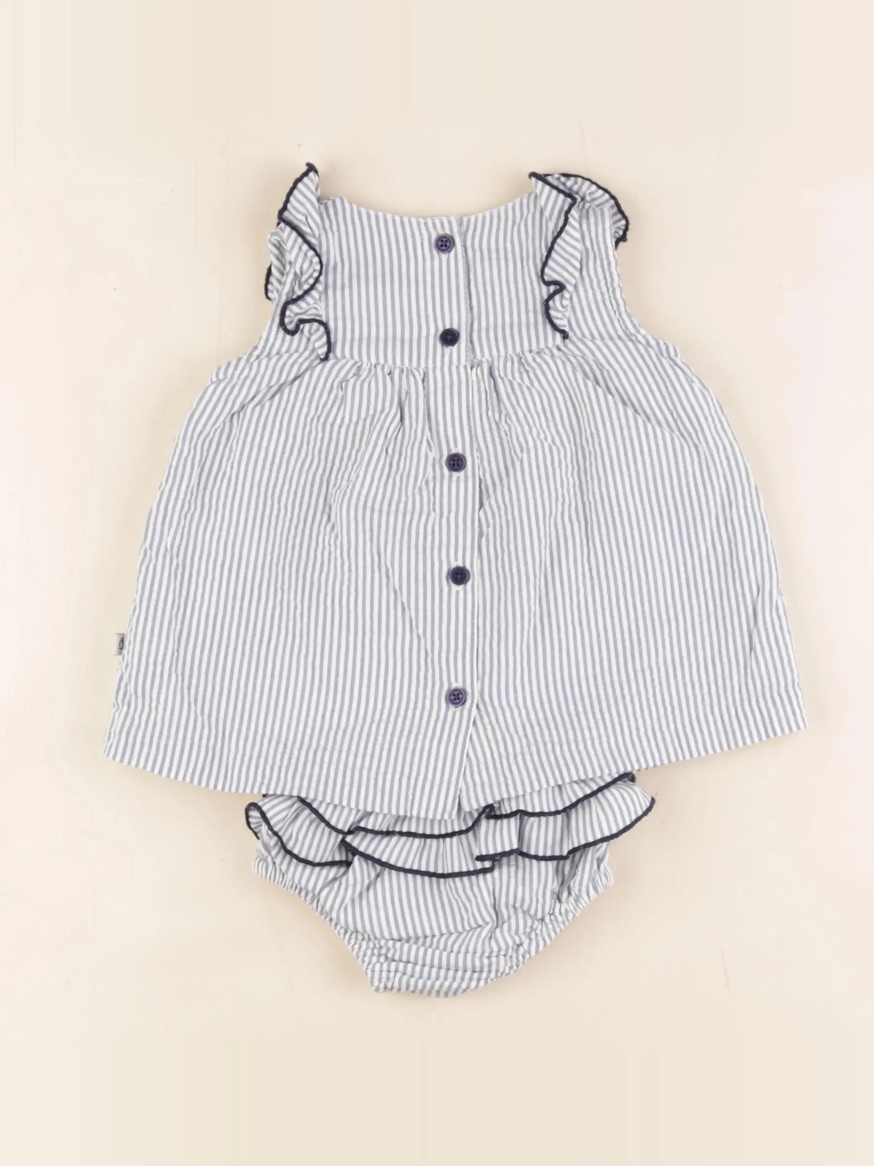 Cadet Rousselle - robe bleu - 3 mois