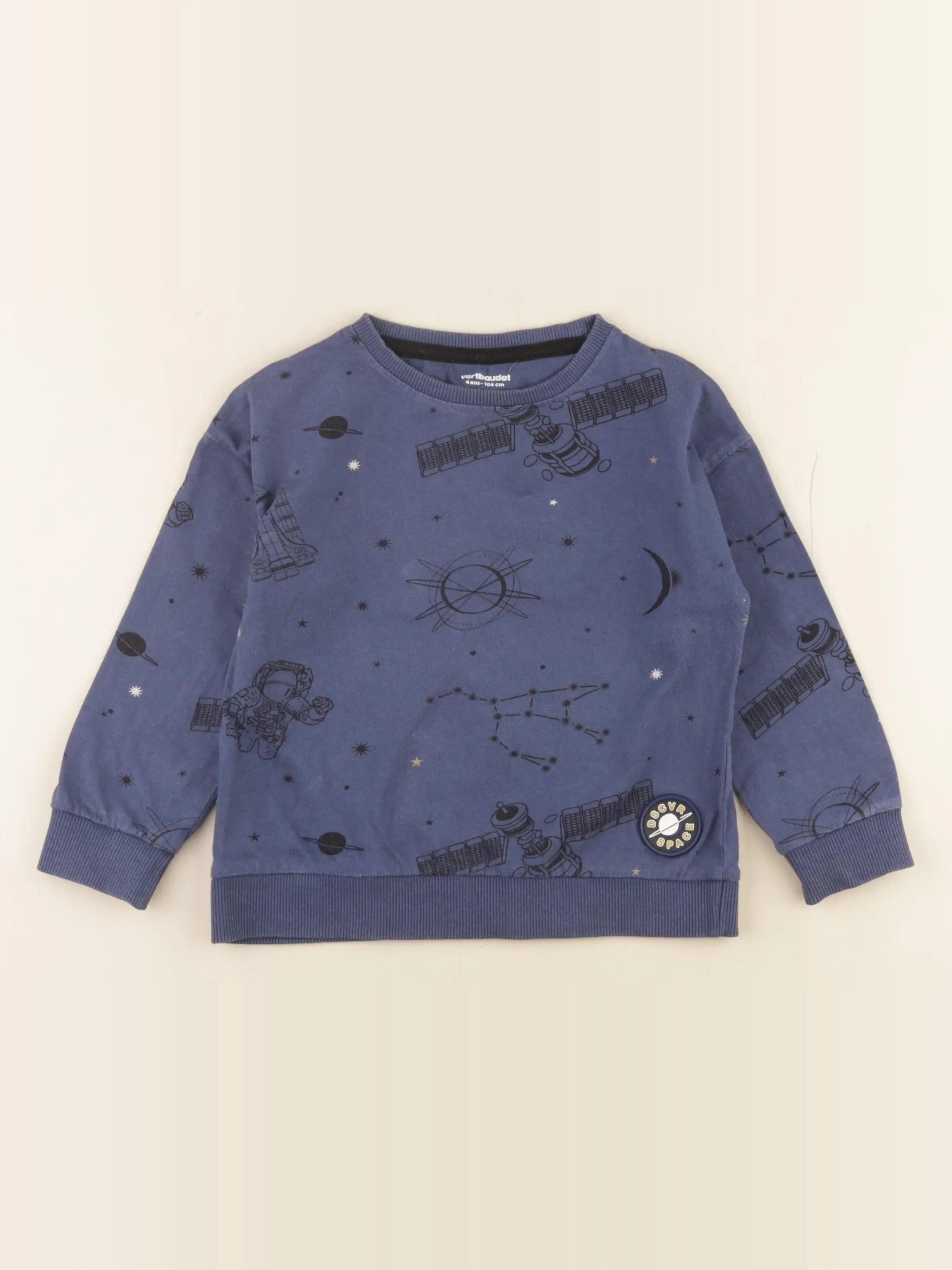 Vertbaudet - tee-shirt bleu - 4 ans