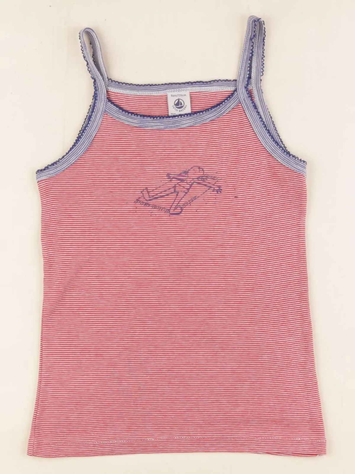 Petit Bateau - maillot de corps rouge - 8 ans