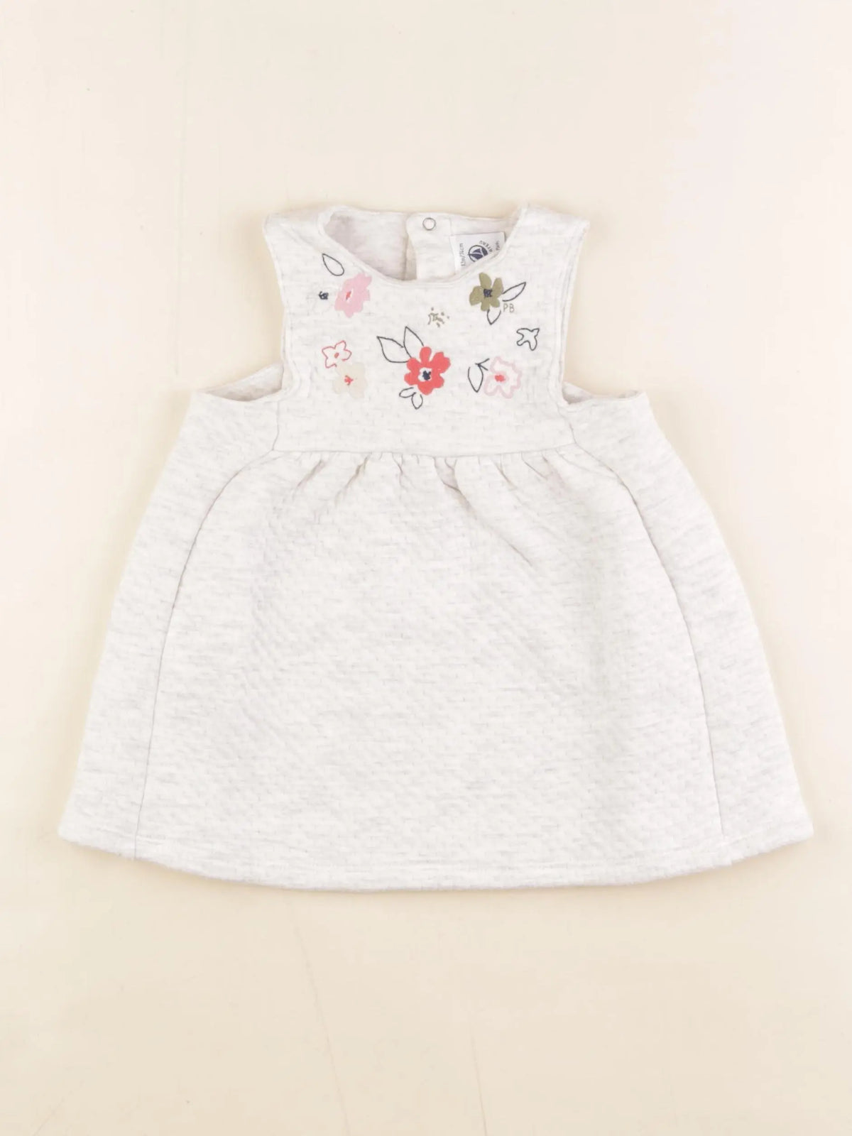Petit Bateau - robe gris - 12 mois