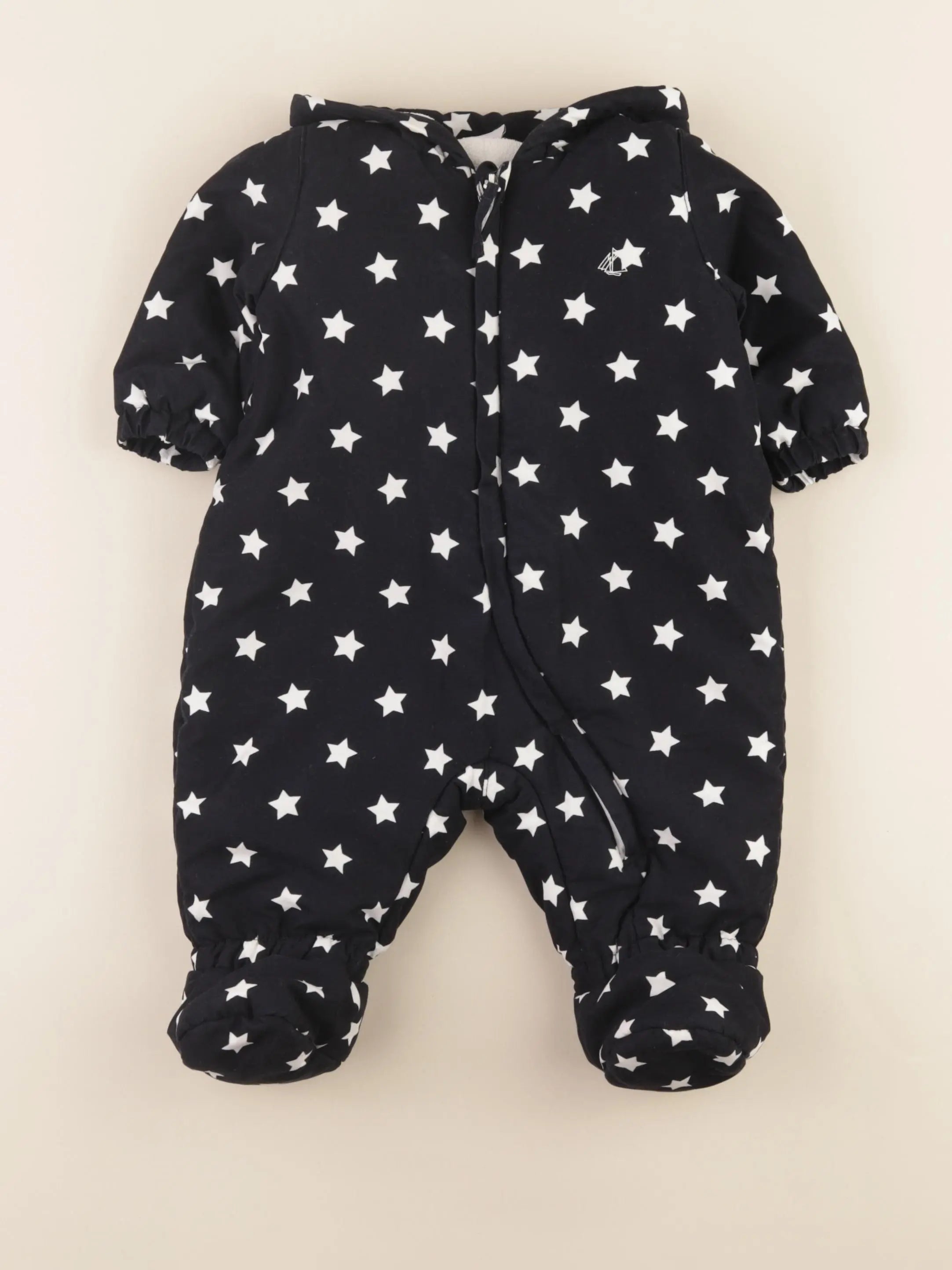 Petit Bateau - combi-pilote bleu - 6 mois