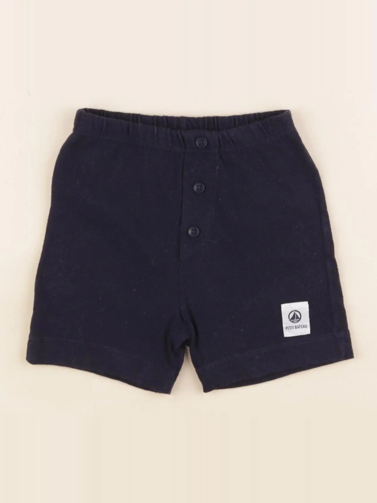 Petit Bateau - short bleu - 3 mois