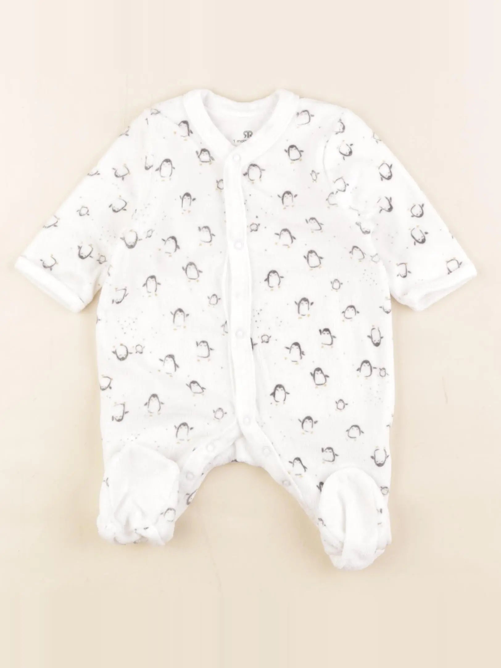 La Redoute - pyjama velours blanc - 1 mois