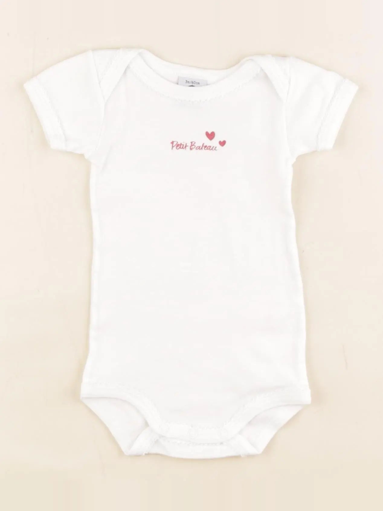 Petit Bateau - body blanc - 3 mois