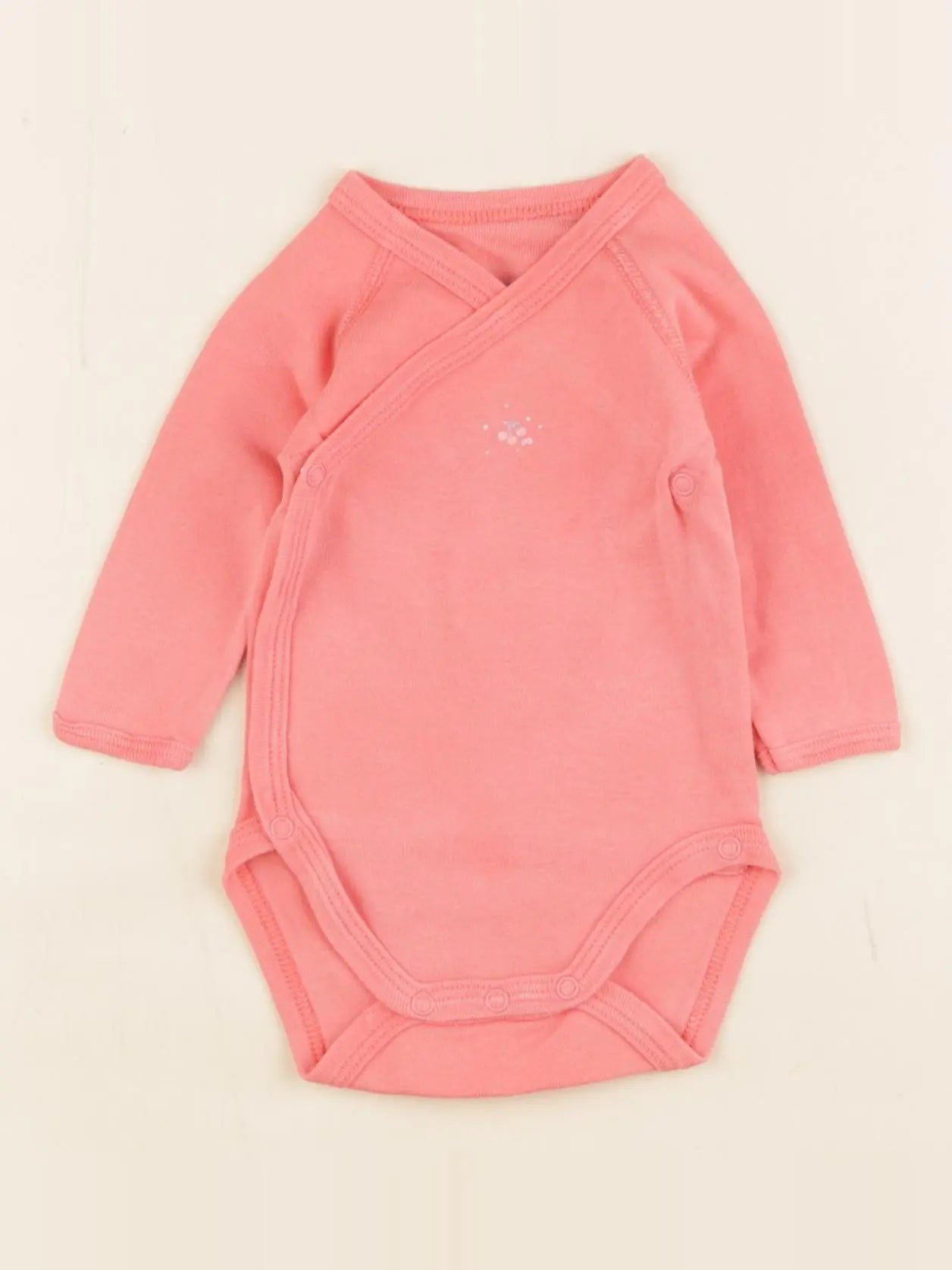 Petit Bateau - body rose - 1 mois