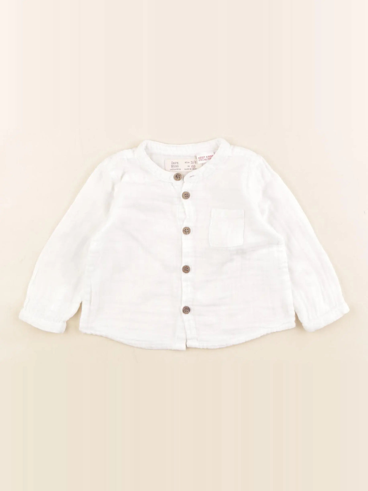 Zara - chemise blanc - 3/6 mois