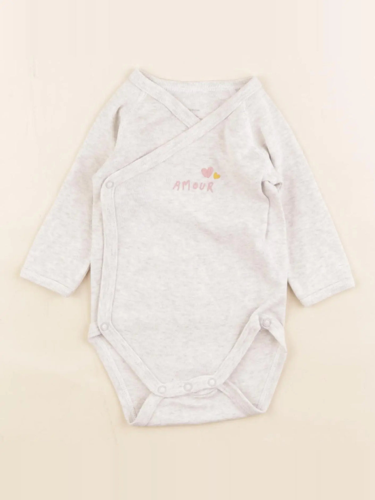 Petit Bateau - body gris - 3 mois