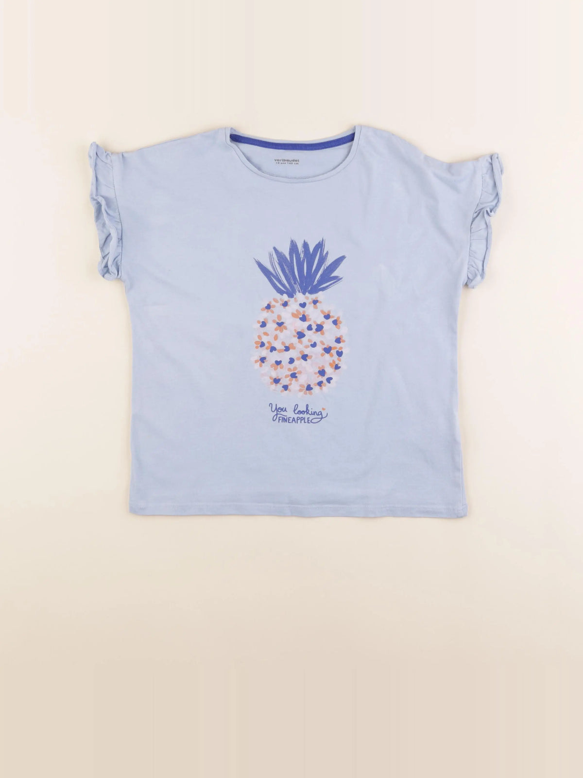 Vertbaudet - tee-shirt bleu - 10 ans