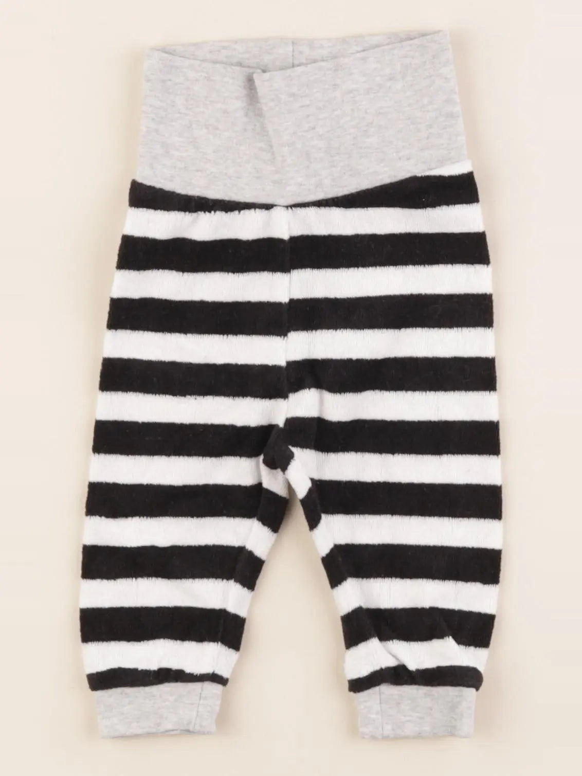 H&M - legging blanc, noir - 2/4 mois