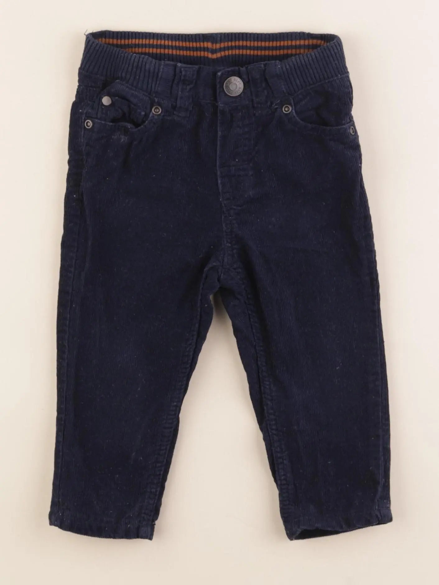 H&M - pantalon bleu - 6/9 mois