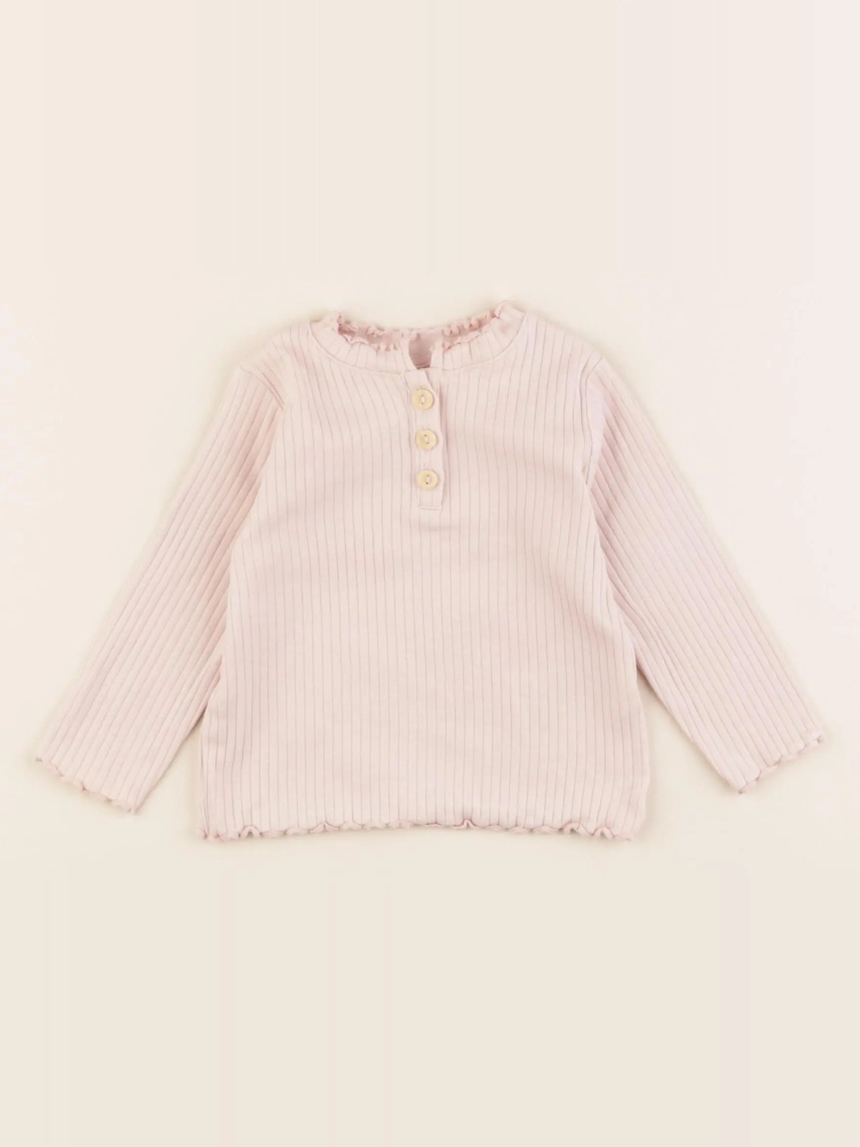 H&M - tee-shirt rose - 4/6 mois