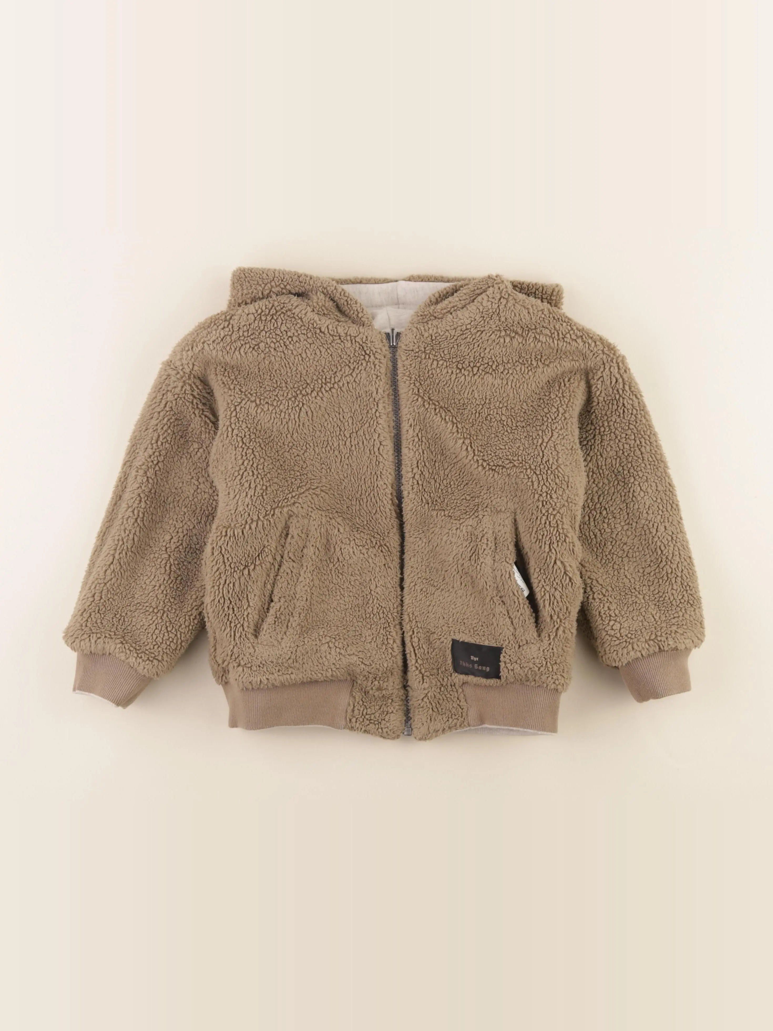 IKKS - sweat réversible beige, vert - 6 ans