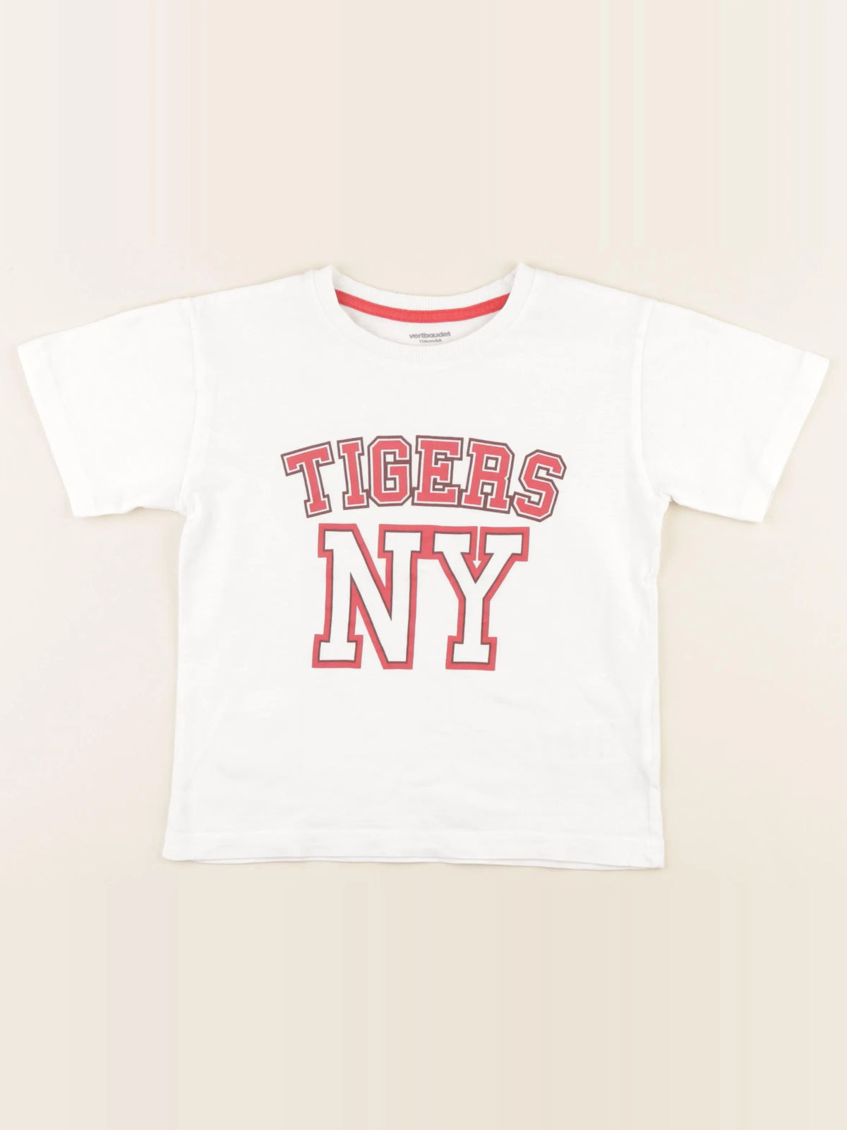 Vertbaudet - tee-shirt blanc - 6 ans