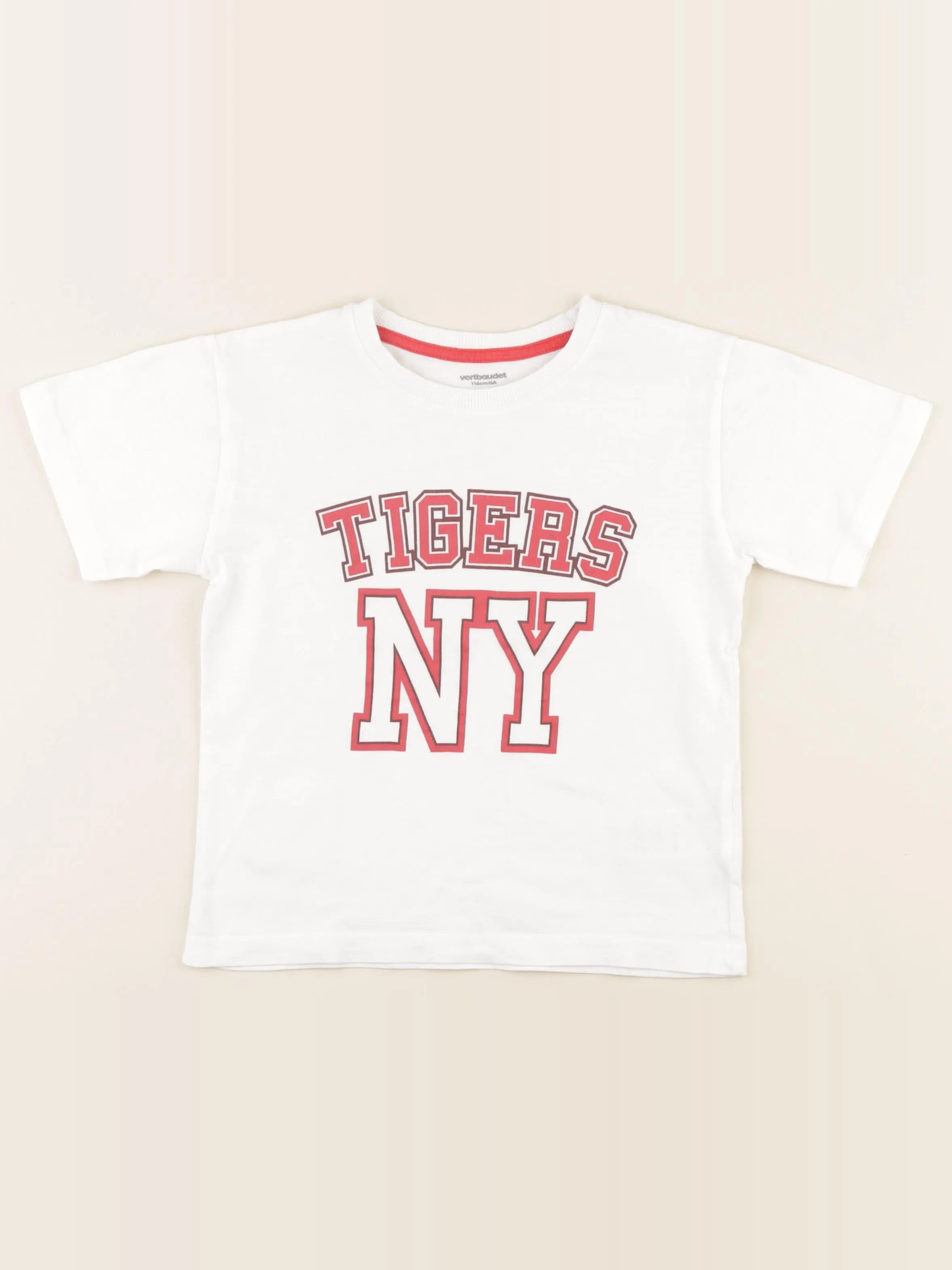 Vertbaudet - tee-shirt blanc - 6 ans