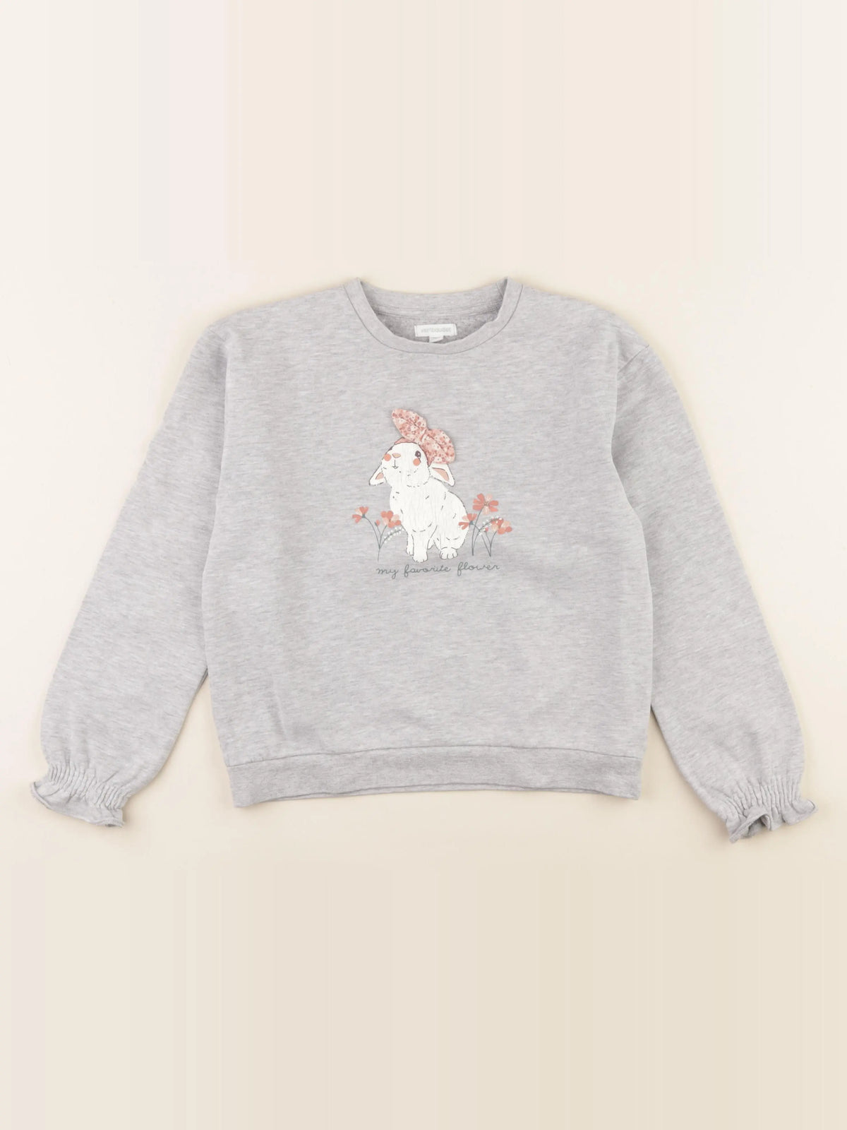 Vertbaudet - sweat gris - 10 ans