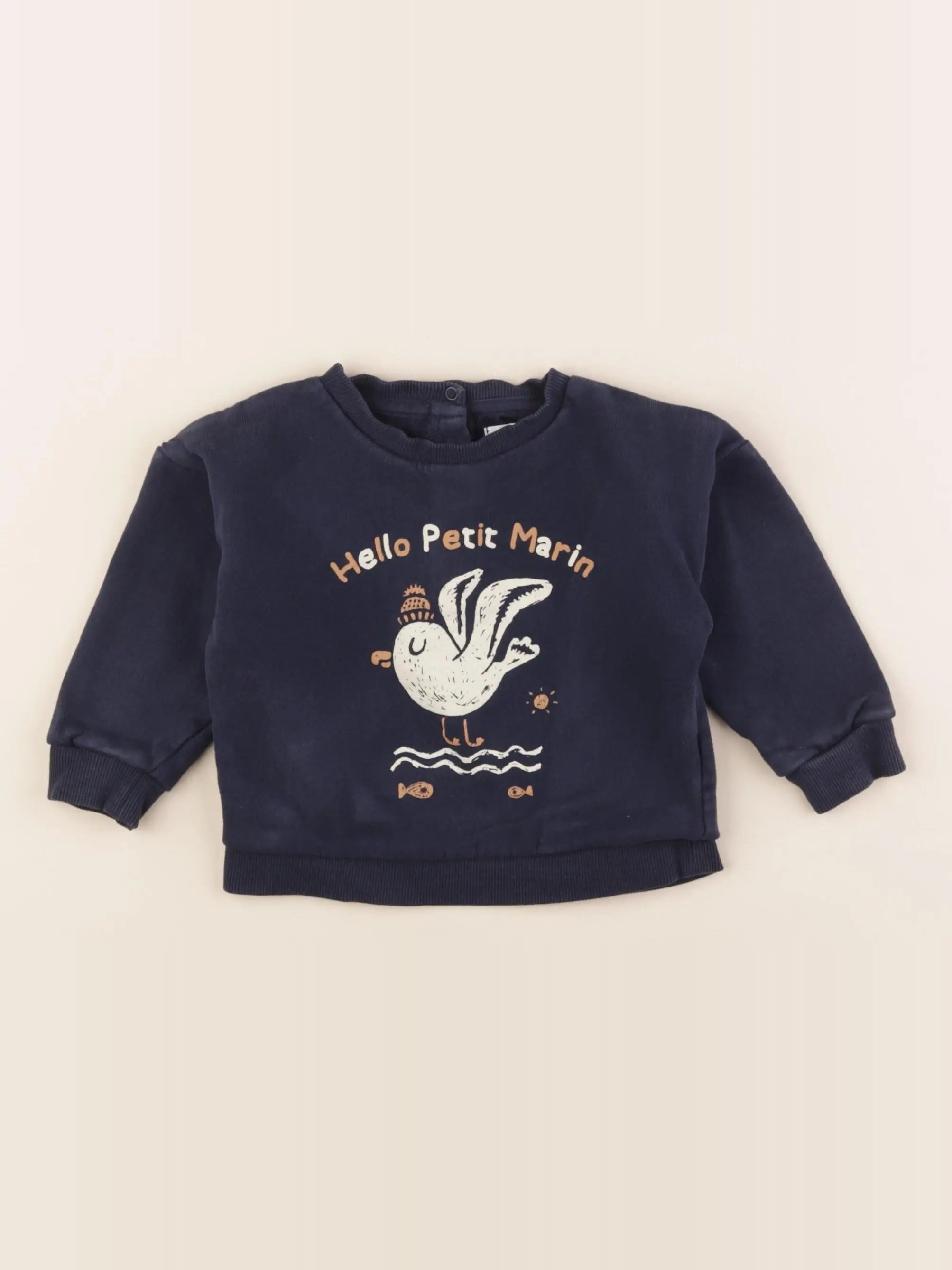 Vertbaudet - sweat bleu - 18 mois