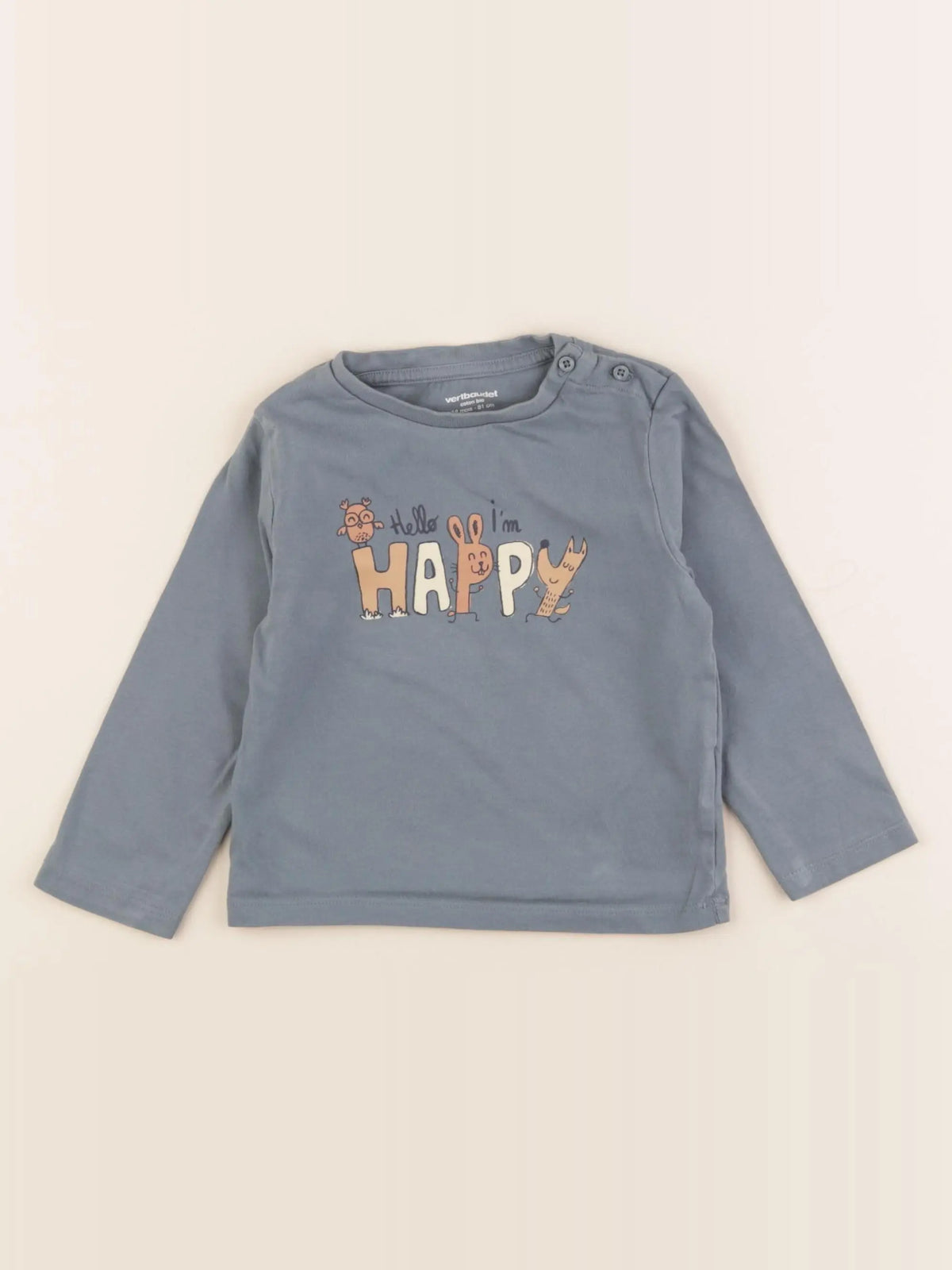 Vertbaudet - tee-shirt vert - 18 mois