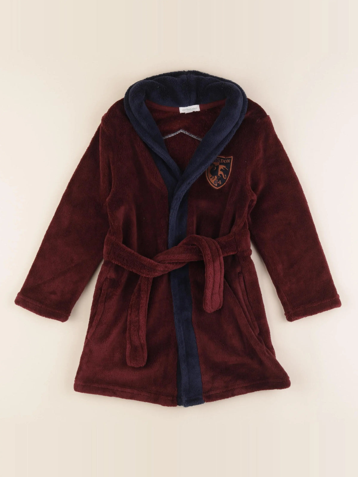 Vertbaudet - robe de chambre imprimé dos rouge - 5 ans