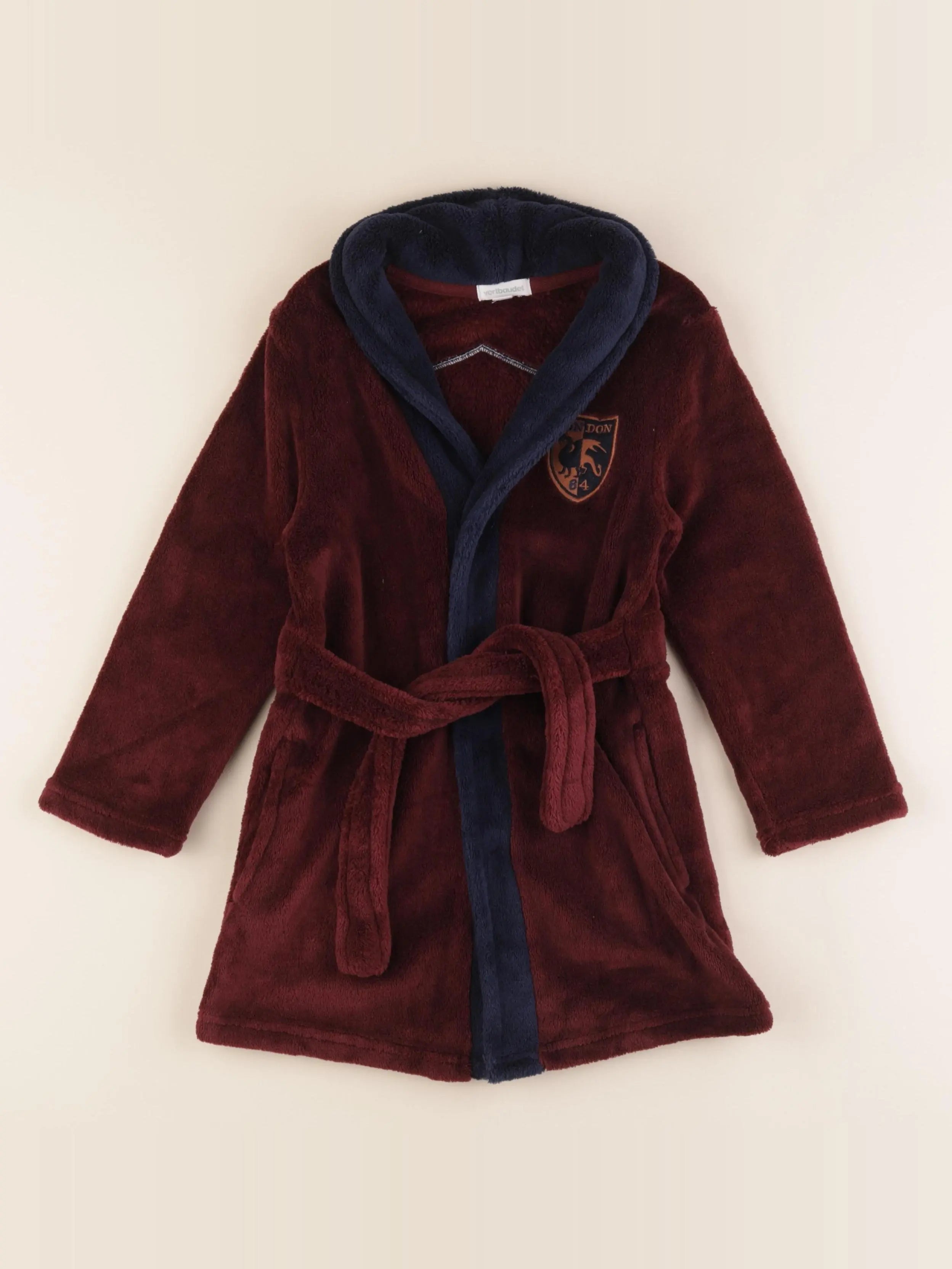 Vertbaudet - robe de chambre imprimé dos rouge - 5 ans