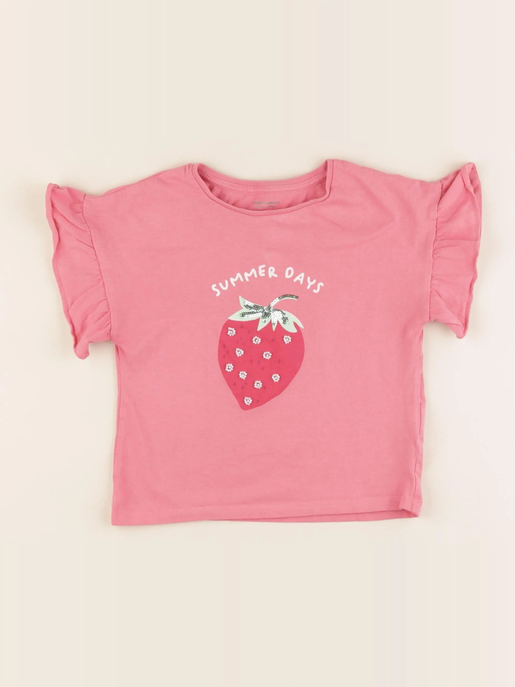 Vertbaudet - tee-shirt rose - 5 ans