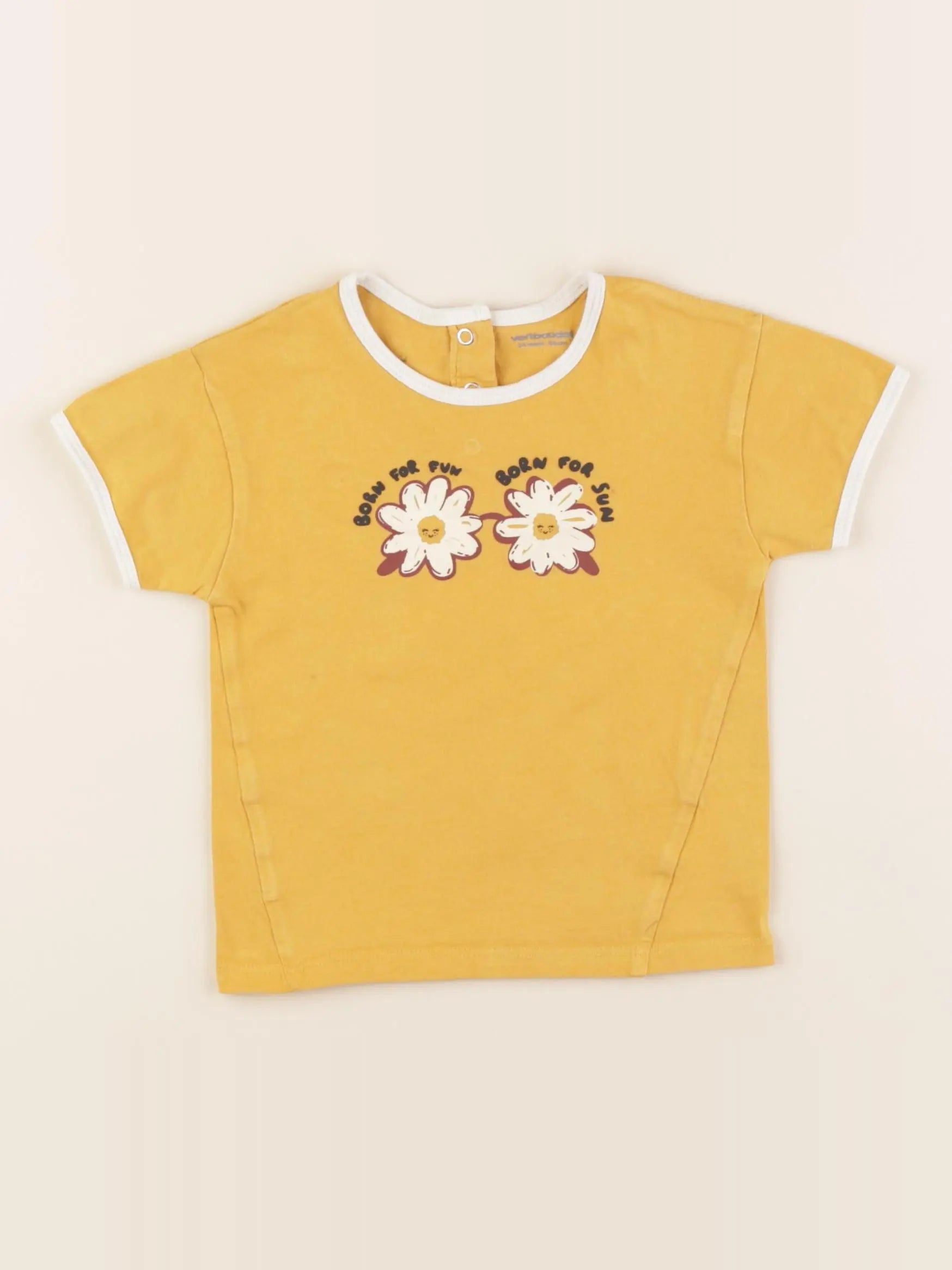 Vertbaudet - tee-shirt jaune - 24 mois