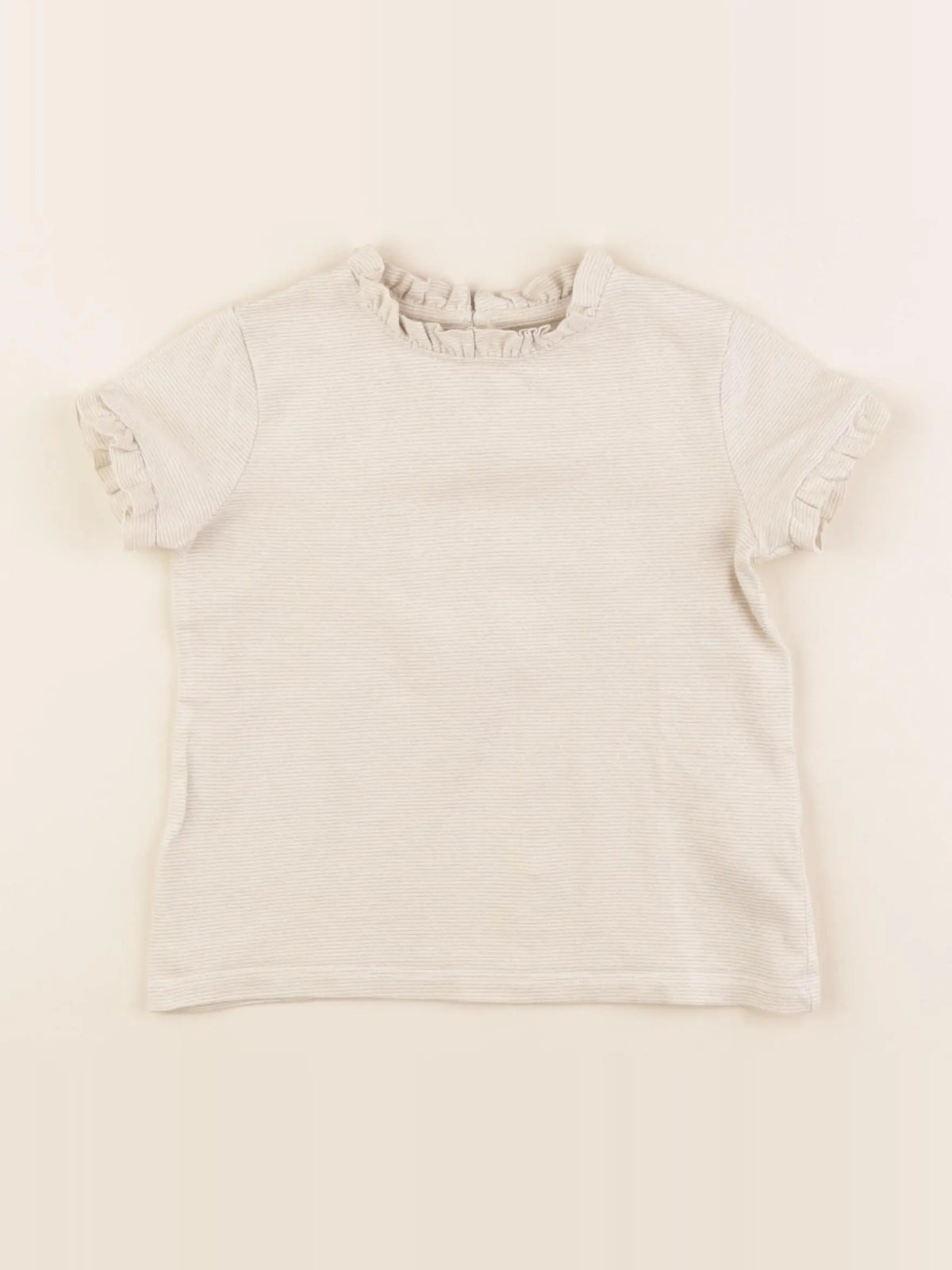 Vertbaudet - tee-shirt beige, or - 3 ans