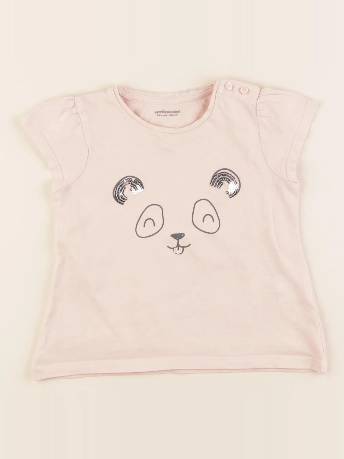 Vertbaudet - tee-shirt rose - 24 mois