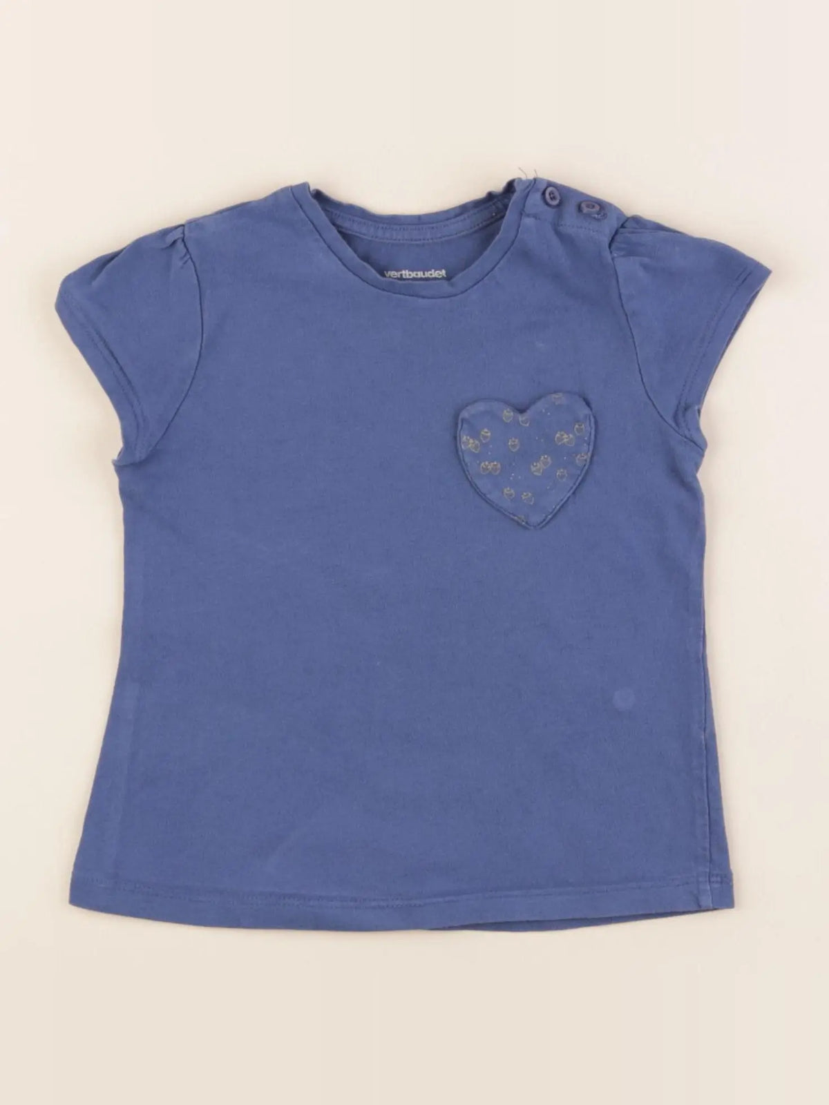 Vertbaudet - tee-shirt bleu - 2 ans