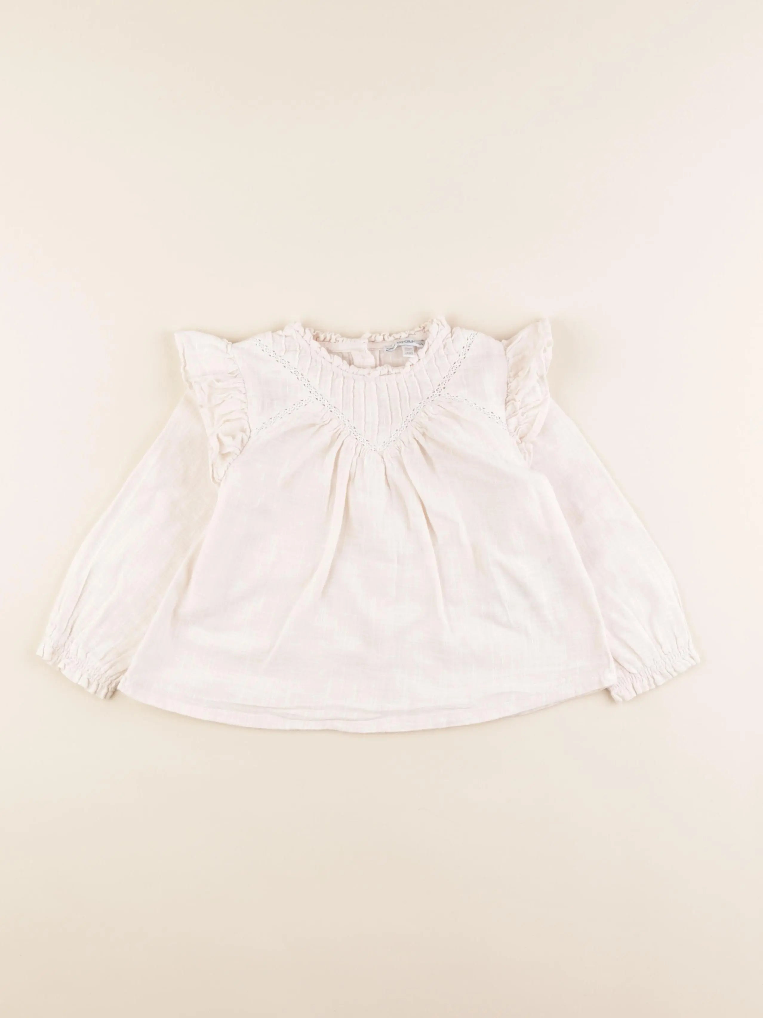 Vertbaudet - blouse beige - 2 ans