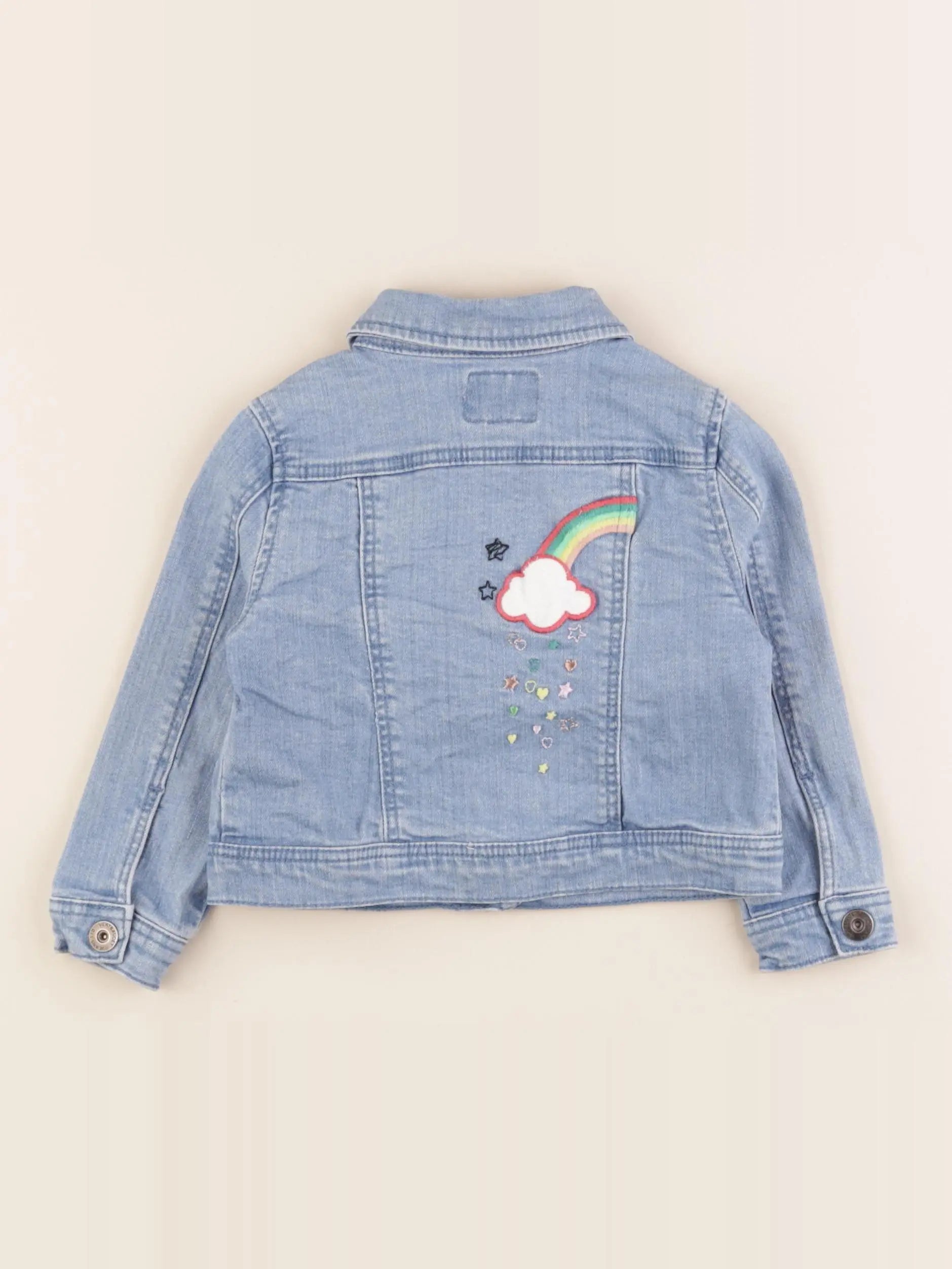 Vertbaudet - veste imprimé au dos bleu - 2 ans