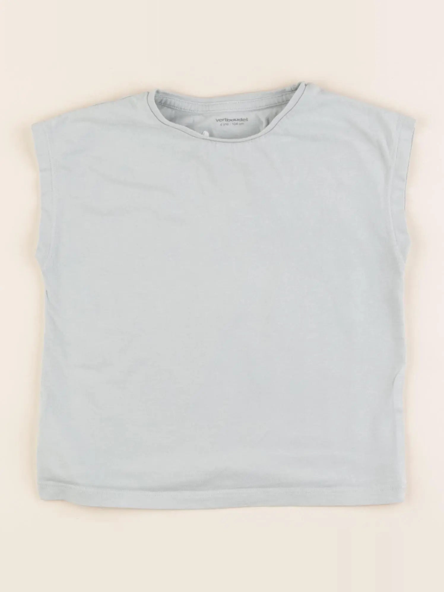 Vertbaudet - tee-shirt bleu - 4 ans