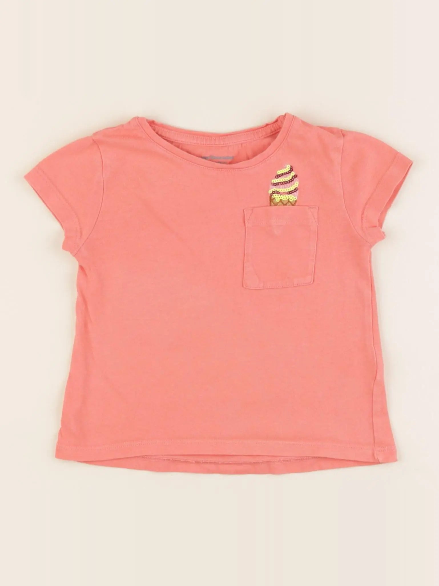 Vertbaudet - tee-shirt rose - 2 ans