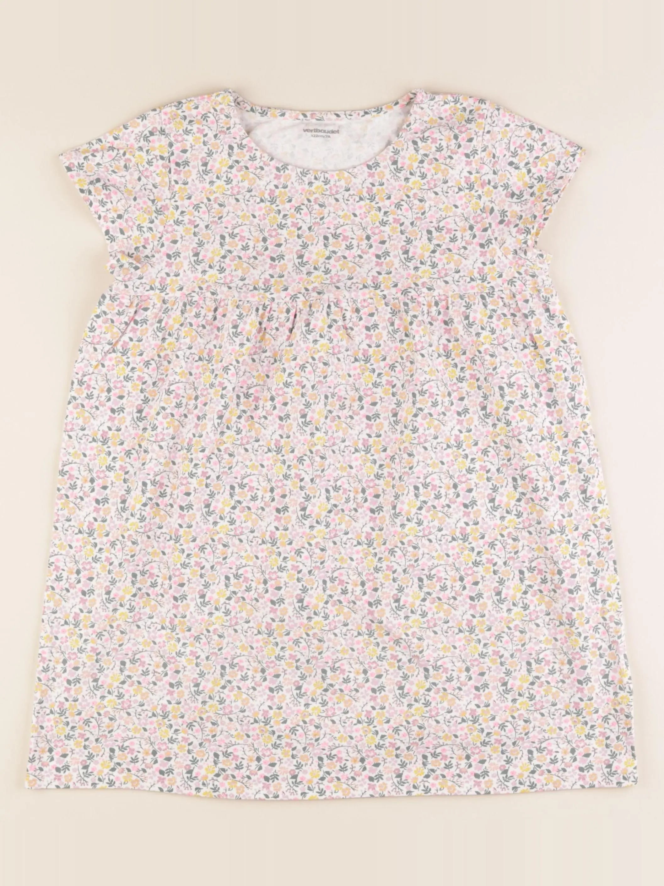Vertbaudet - robe multicolore - 7 ans