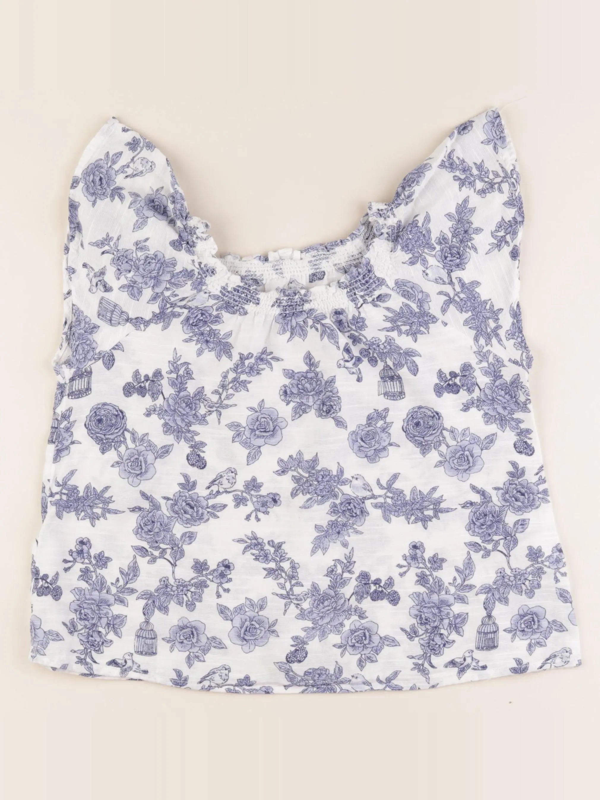 Vertbaudet - blouse bleu - 7 ans