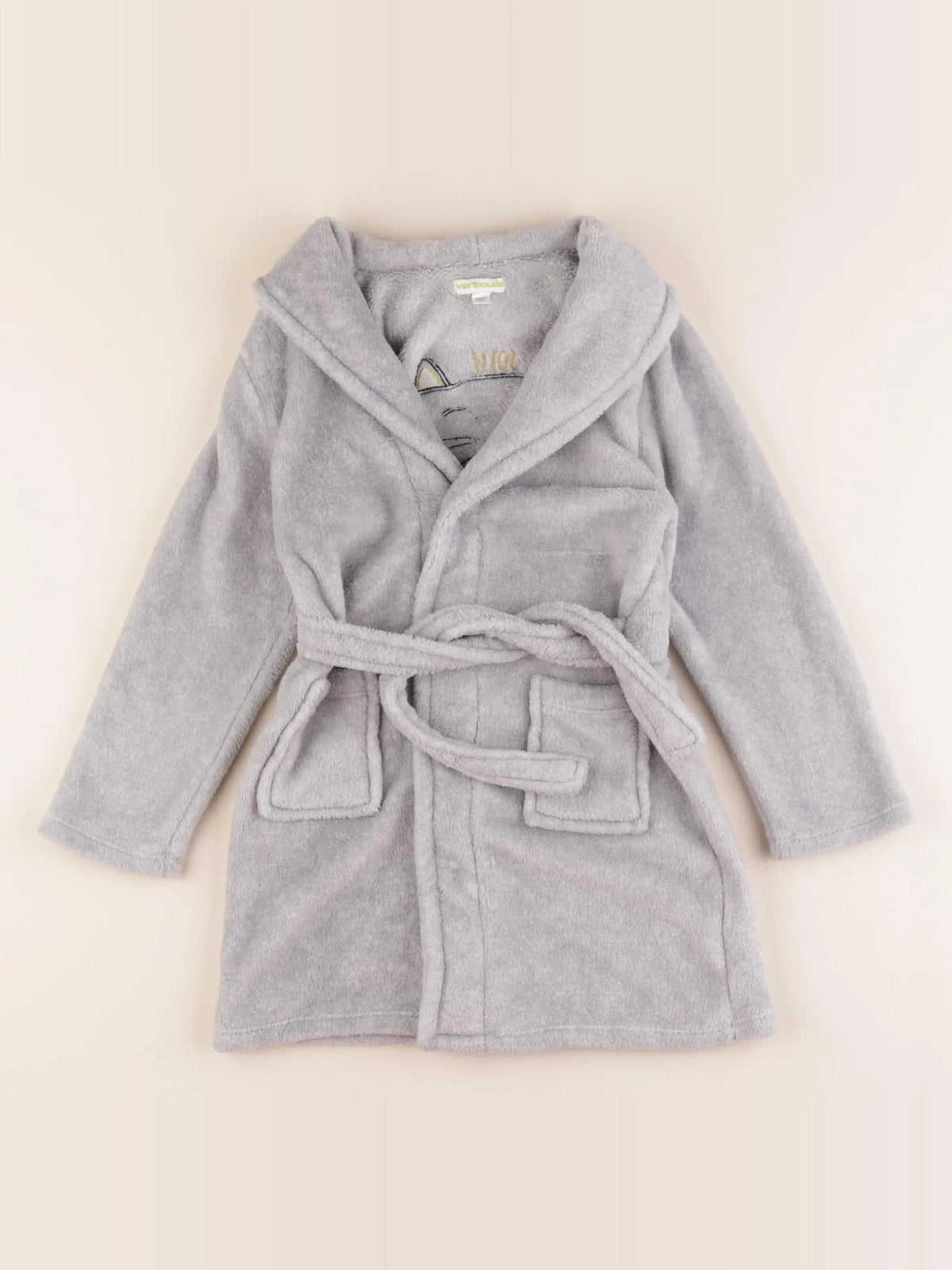 Vertbaudet - robe de chambre gris - 6 ans