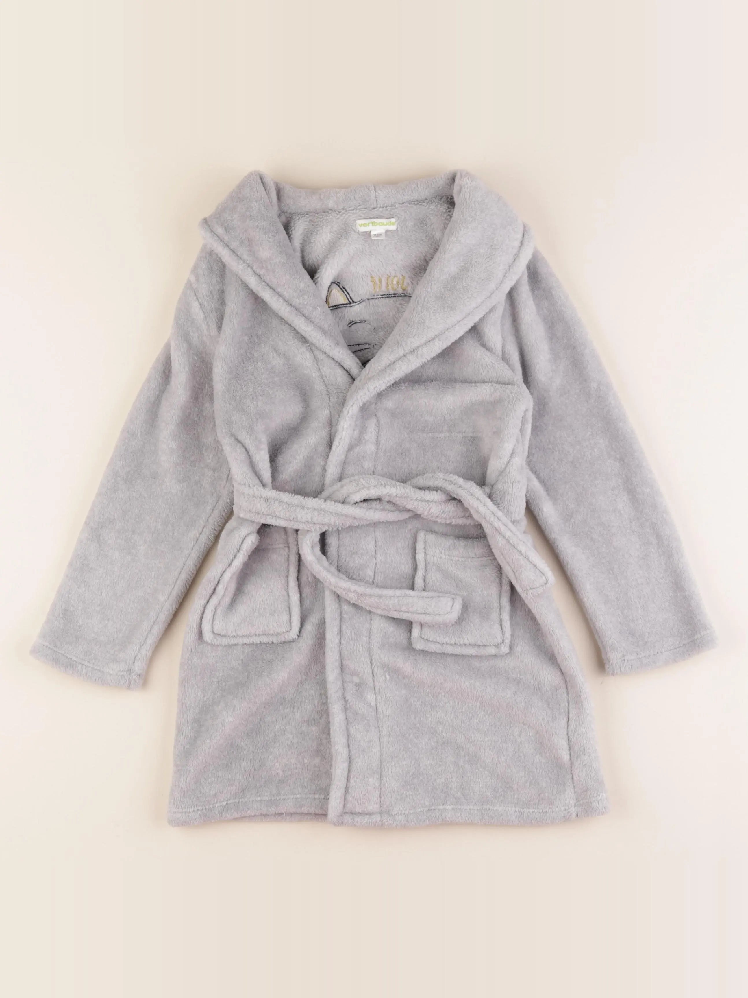 Vertbaudet - robe de chambre gris - 6 ans