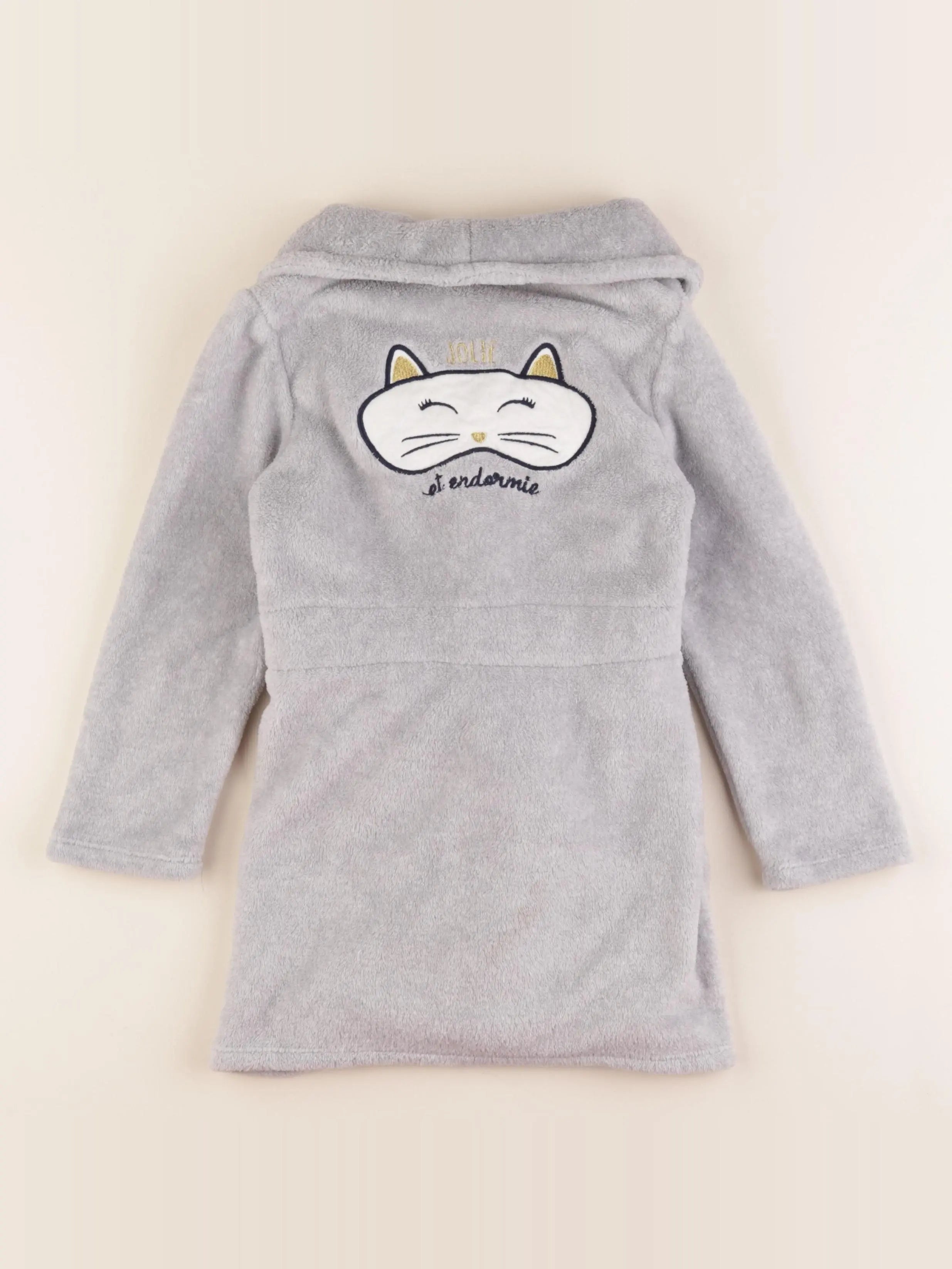 Vertbaudet - robe de chambre gris - 6 ans