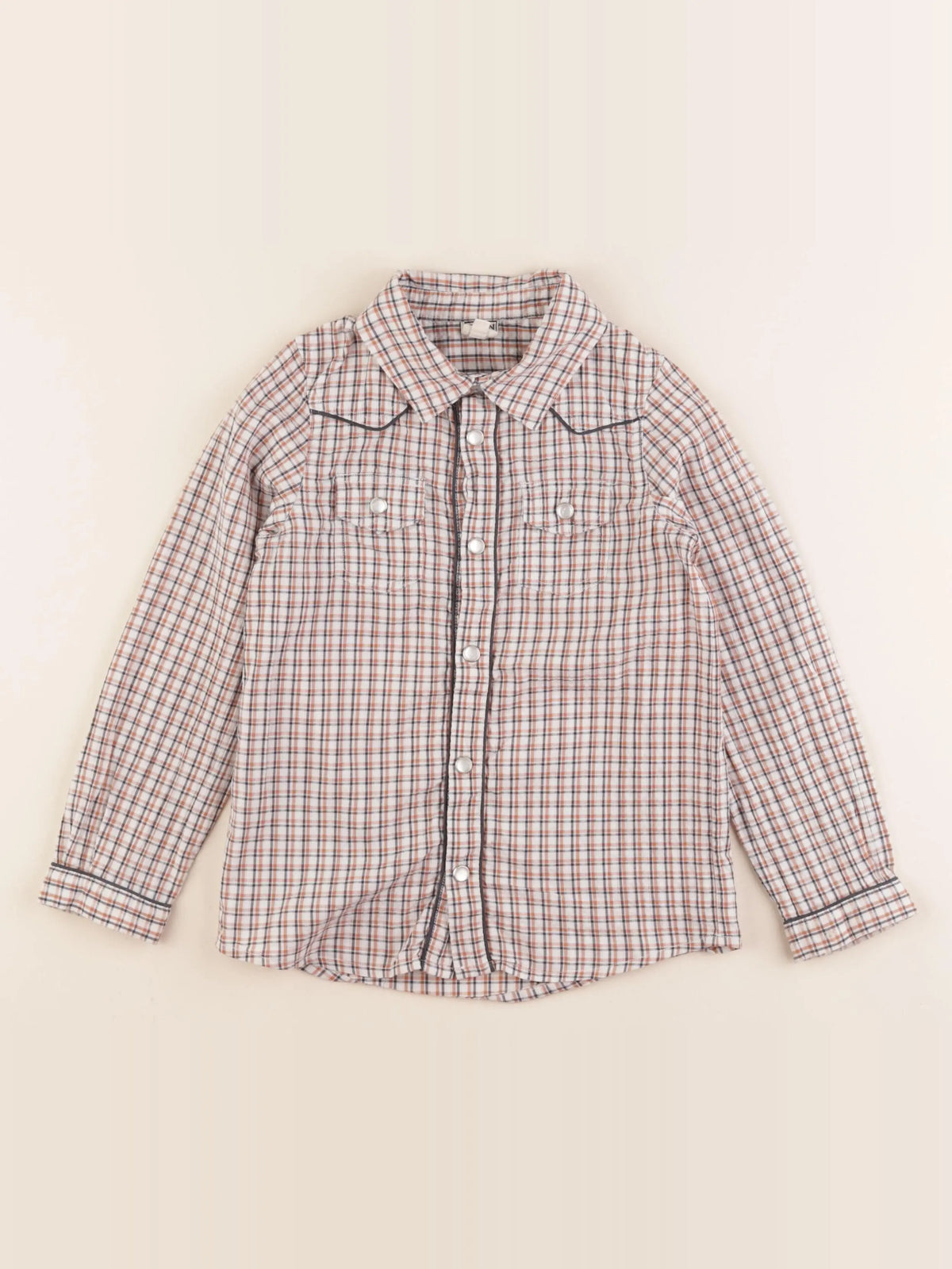 Bonton - chemise marron - 8 ans