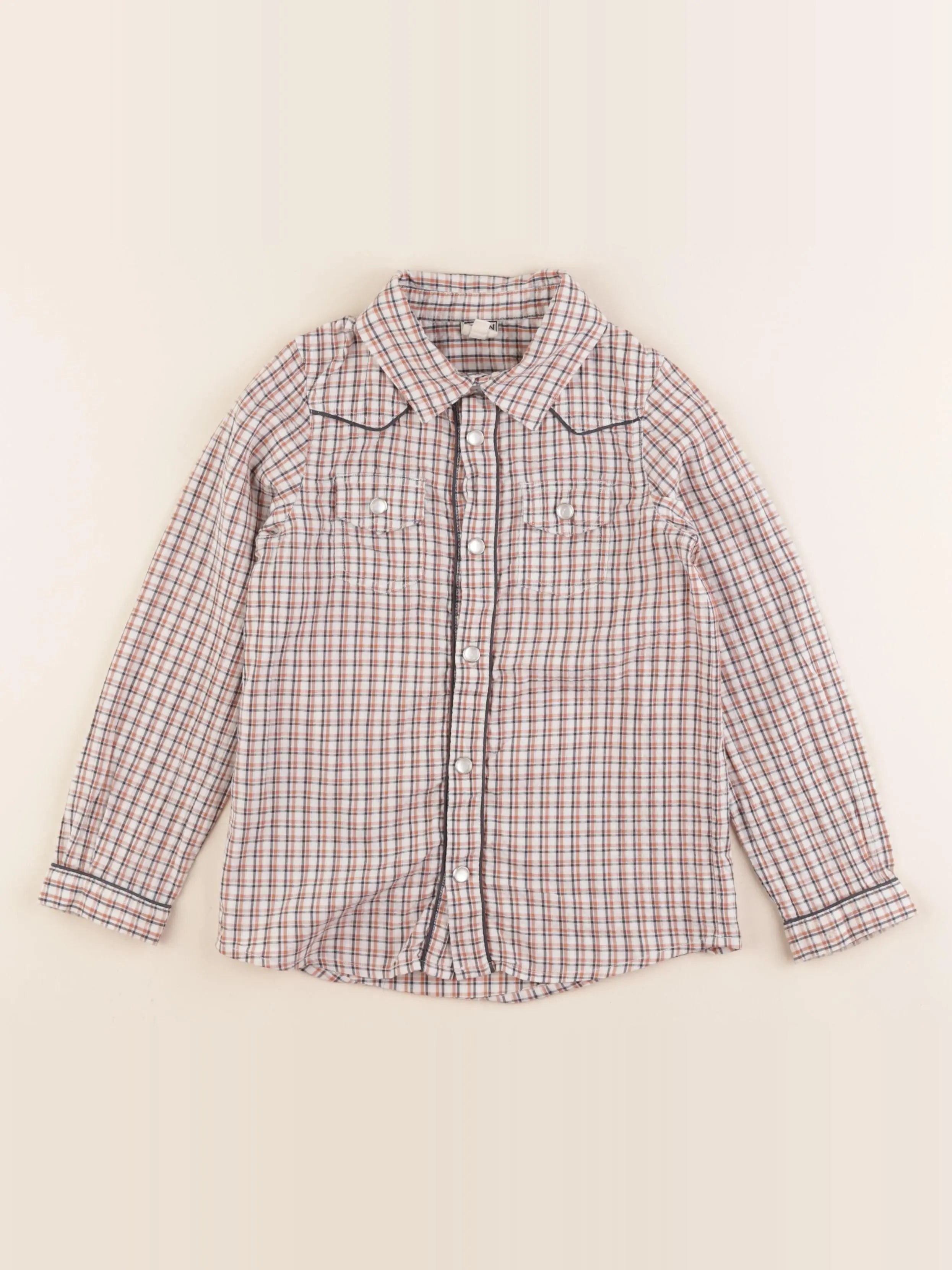 Bonton - chemise marron - 8 ans