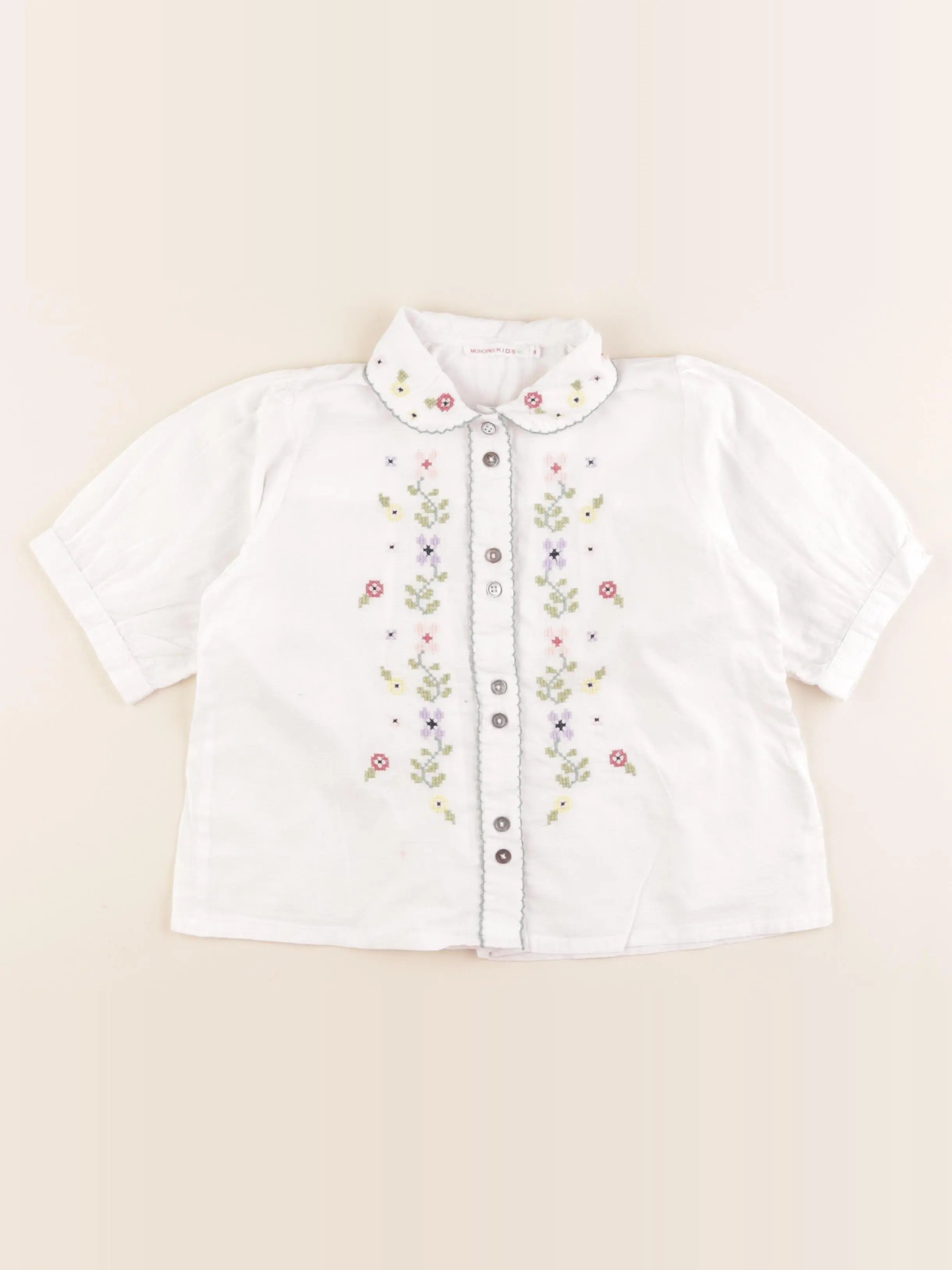 Monoprix - blouse blanc - 8 ans