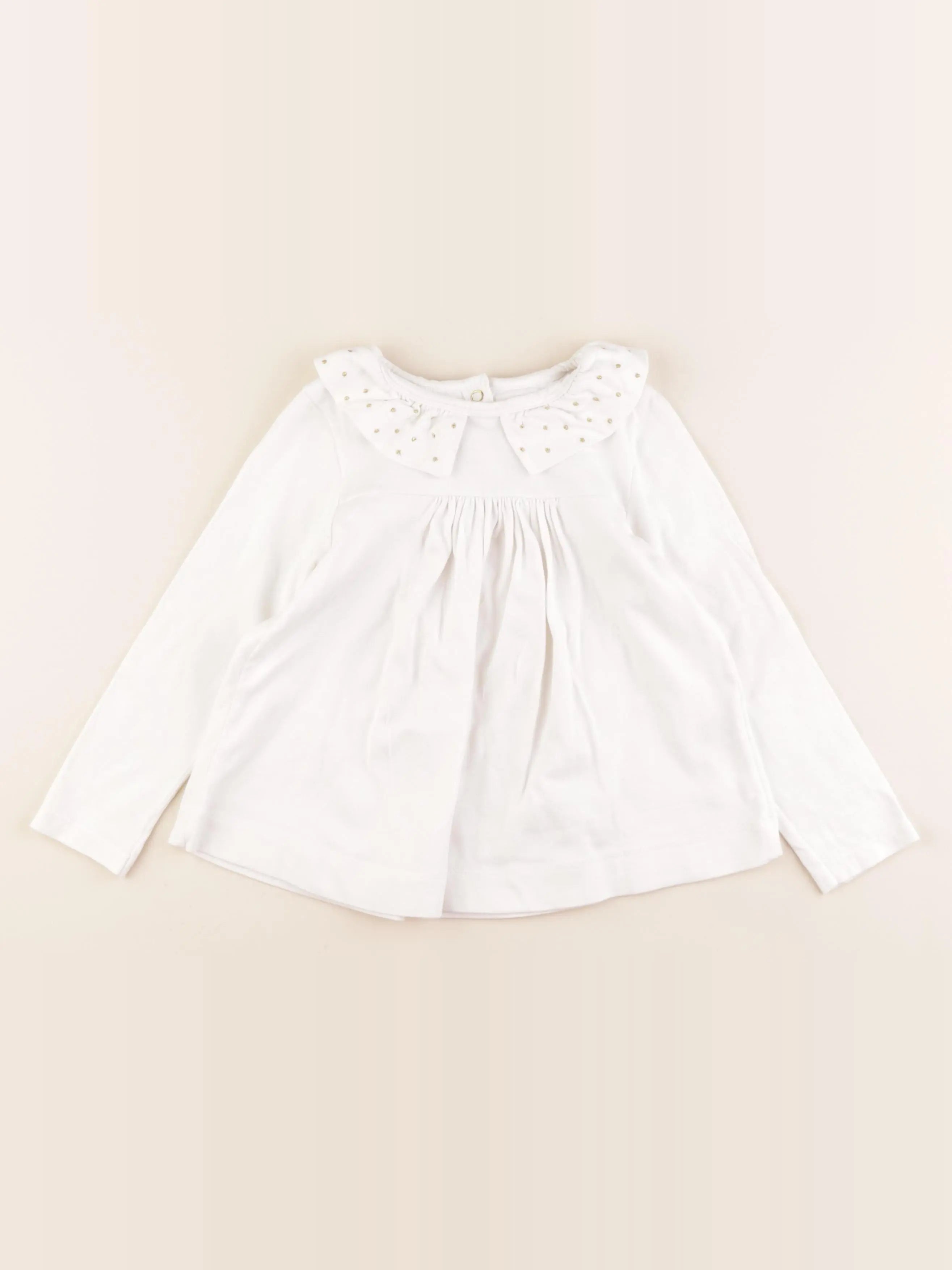 Petit Bateau - tee-shirt blanc - 5 ans