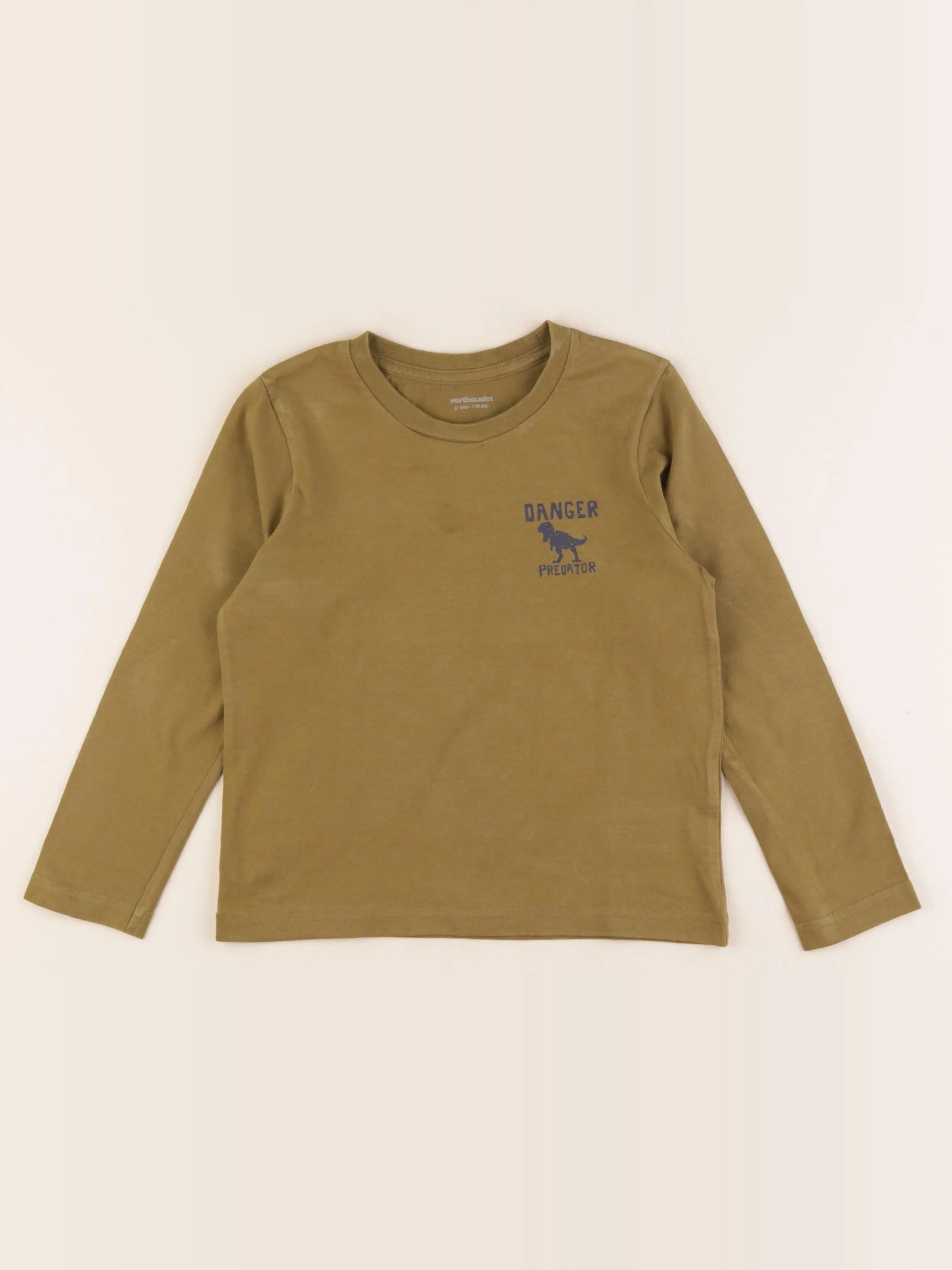 Vertbaudet - tee-shirt vert - 6 ans
