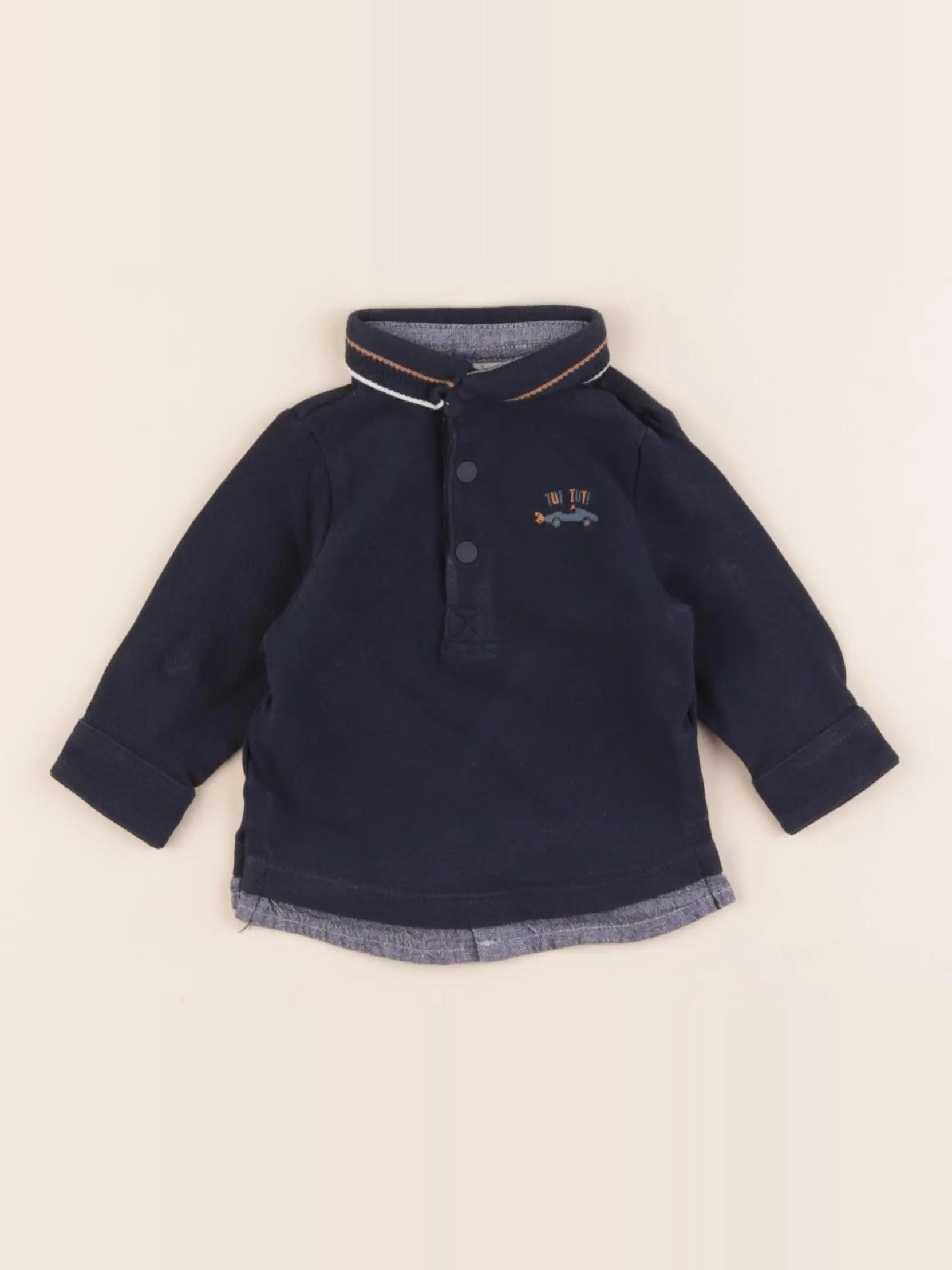 Tape à l'oeil - polo bleu - 3 mois