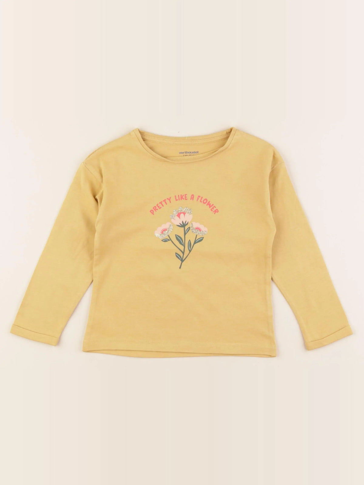 Vertbaudet - tee-shirt jaune - 3 ans