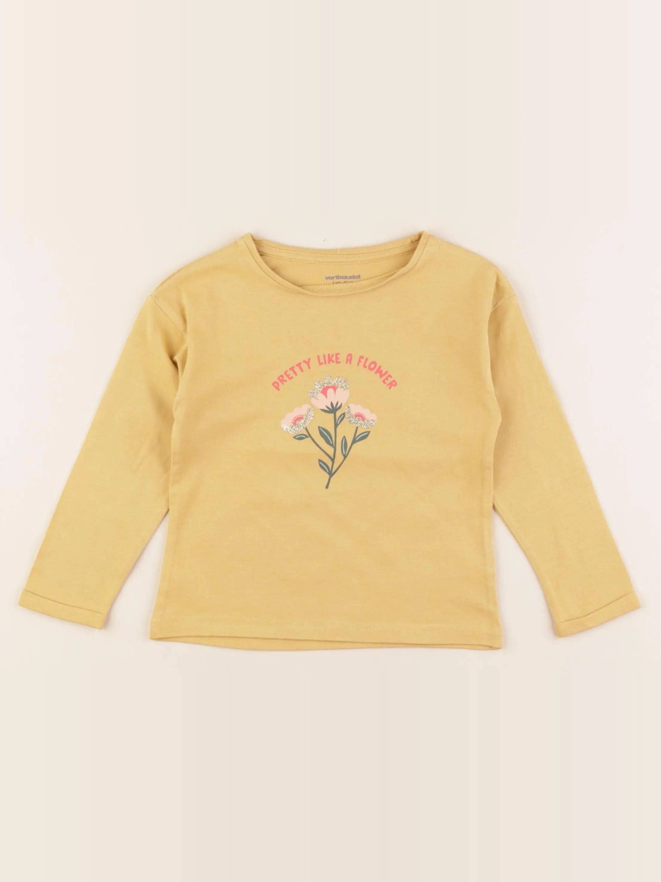 Vertbaudet - tee-shirt jaune - 3 ans